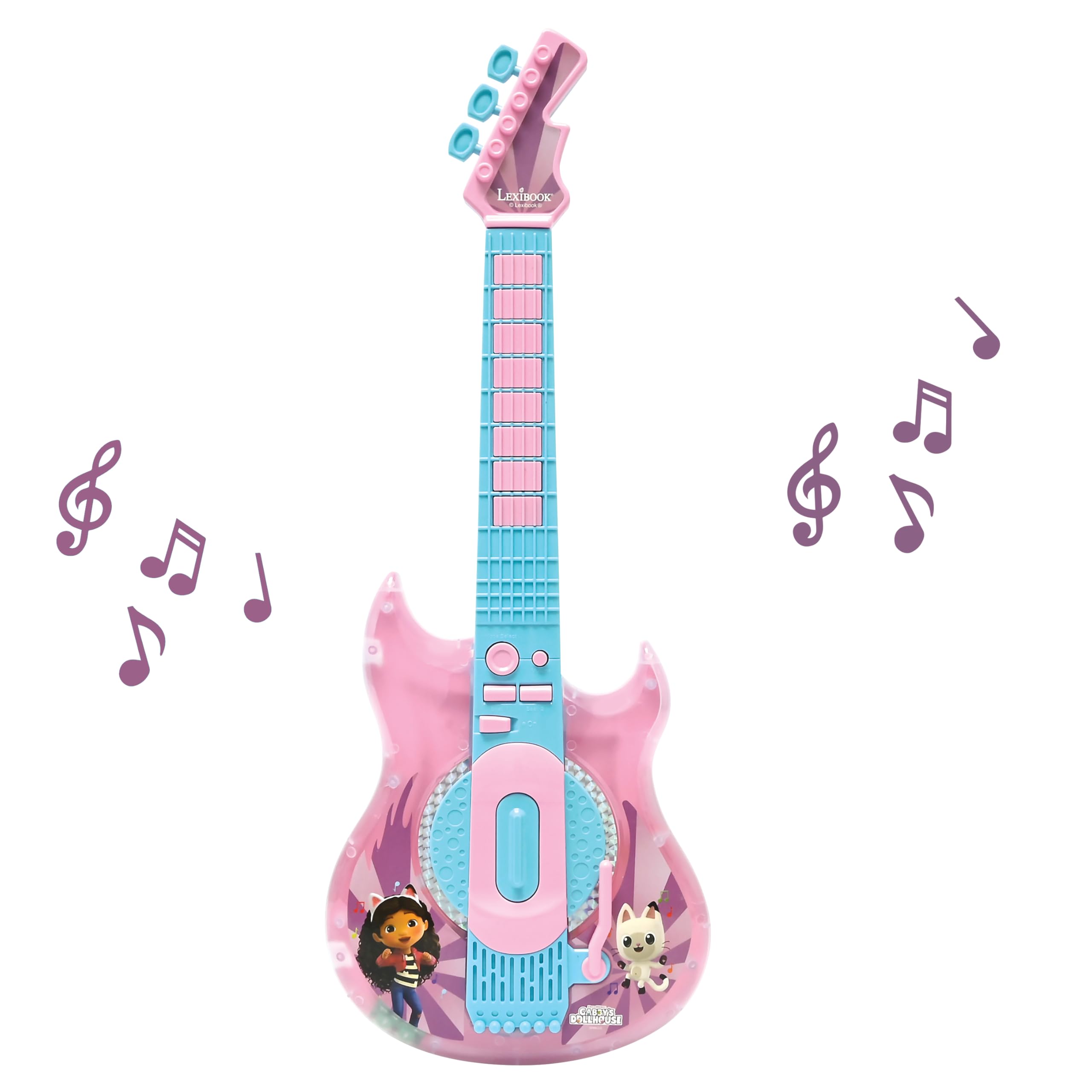 Lexibook Gabby's Dollhouse Electronic Guitar with Microphone & Glasses - Musical Toy for Kids 10