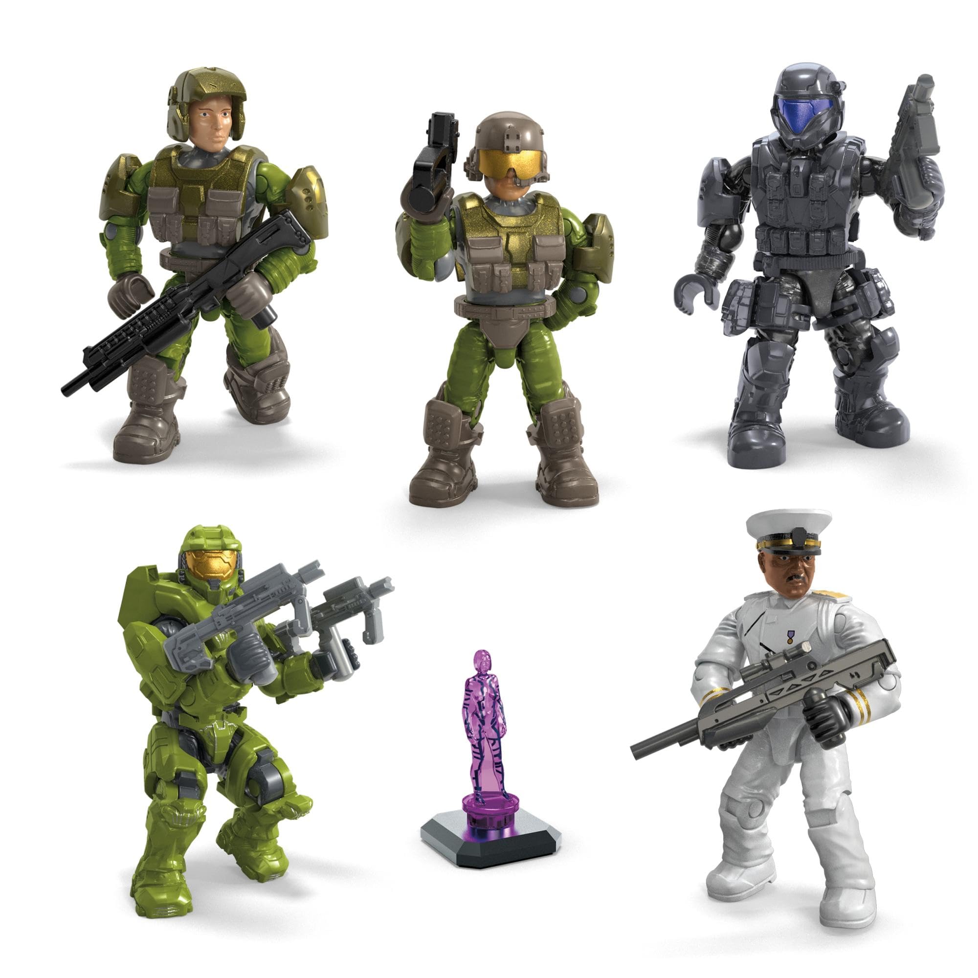 MEGA Halo Action Figures Building Set - 20th Anniversary Halo 2 Character Pack, 328 Pieces 4