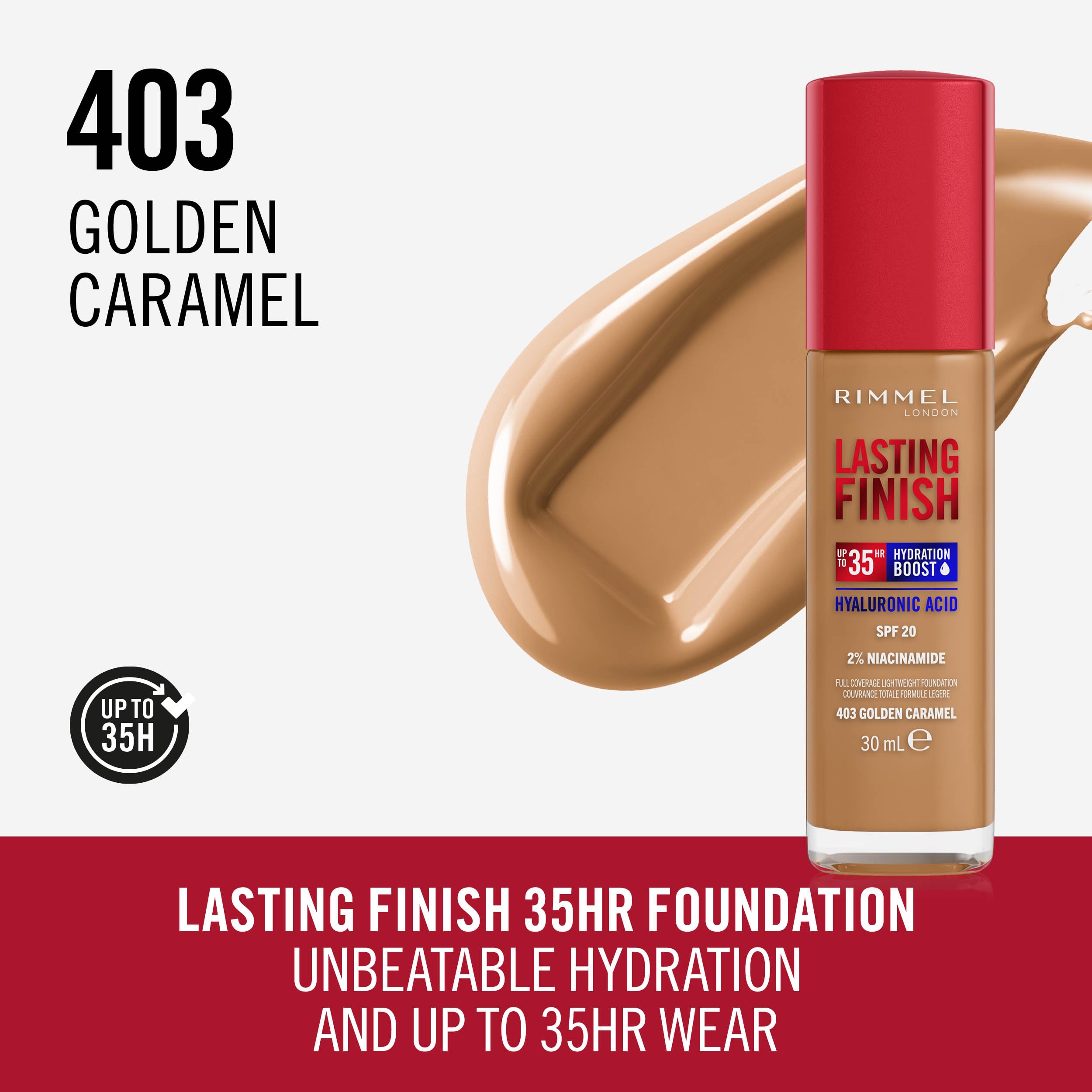 Rimmel - Lasting Finish 35 Hour Foundation (110g) - 403 Golden Caramel