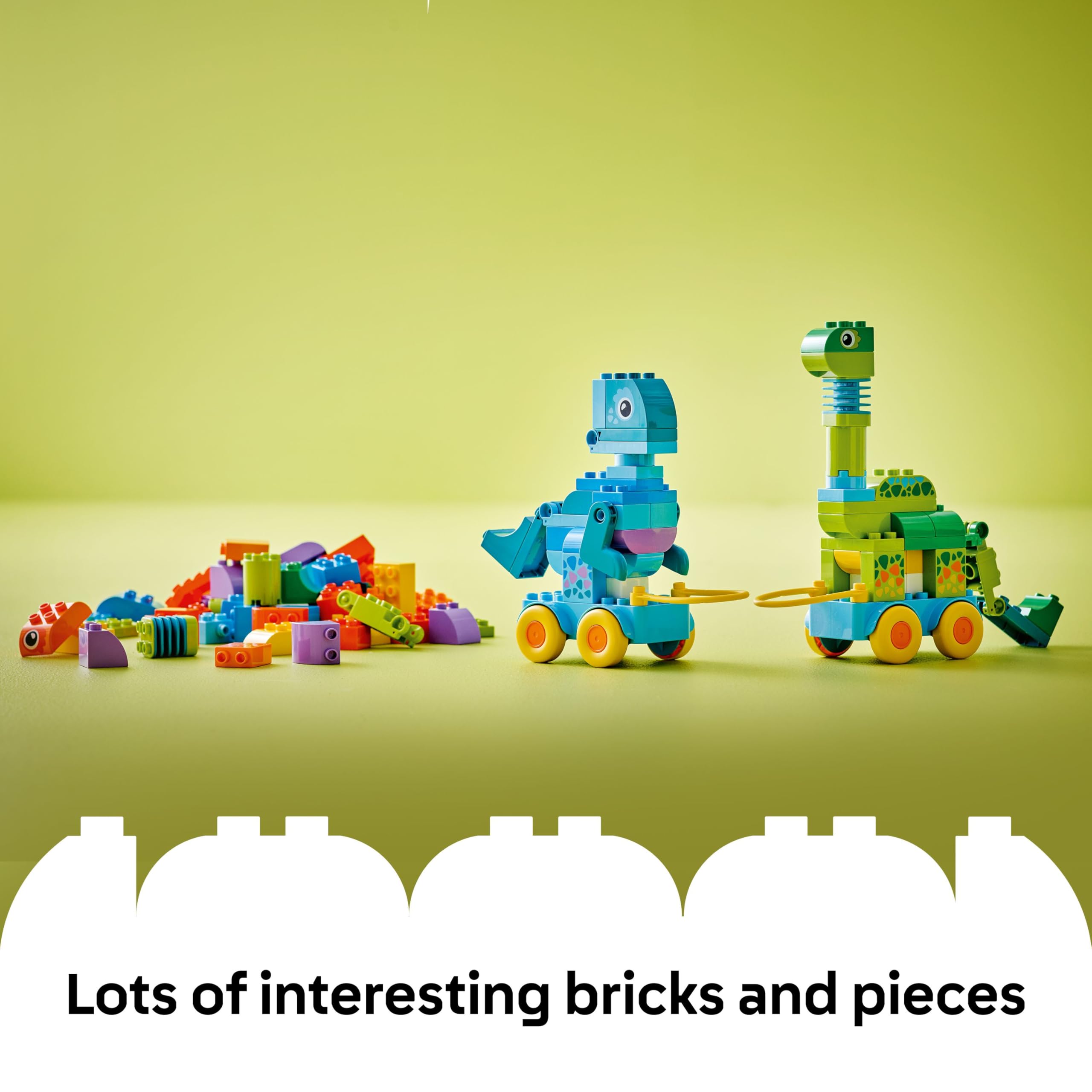 LEGO DUPLO TOWN 3in1 Dinosaurs on Wheels Building Set | 108 Bricks | Ages 3+ 6