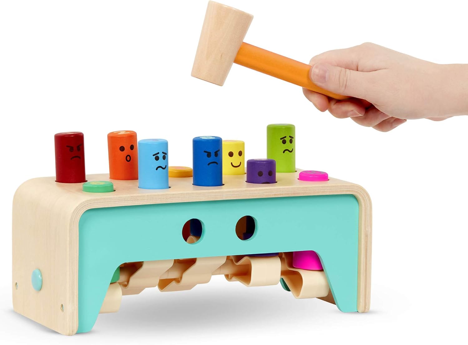 Battat Wooden Pounding Bench Toy - Hammering Pegs Playset for Toddlers 12 Months+ 5