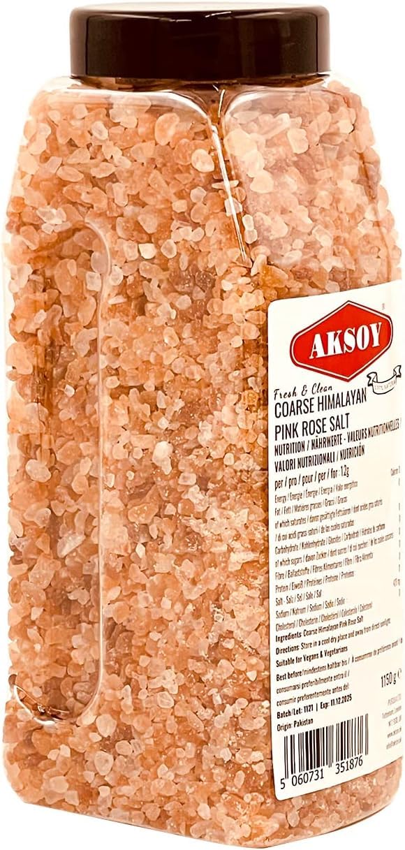 Aksoy Pink Himalayan Salt 1.15KG - Fine Grain, GMO Free, Chemical Free, Premium Himalayan Salt 7