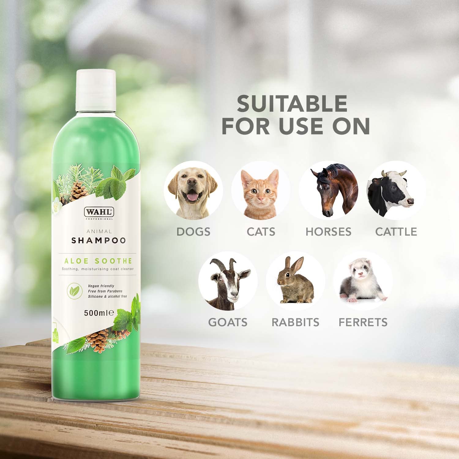 Wahl Aloe Soothe Animal Shampoo - Hypoallergenic Gentle Coat Cleanser Concentrate | 500ml 3
