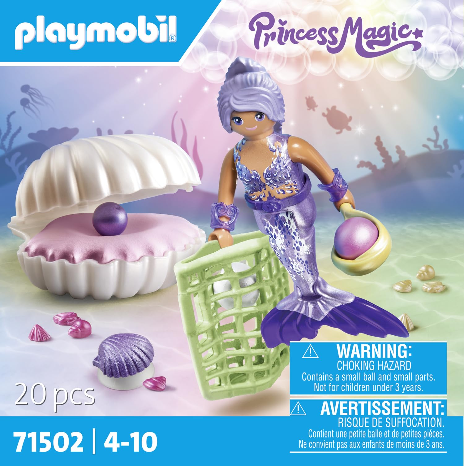 Playmobil Mermaid with Pearl Seashell - Magical Ocean Adventure Playset for Ages 4+ 5