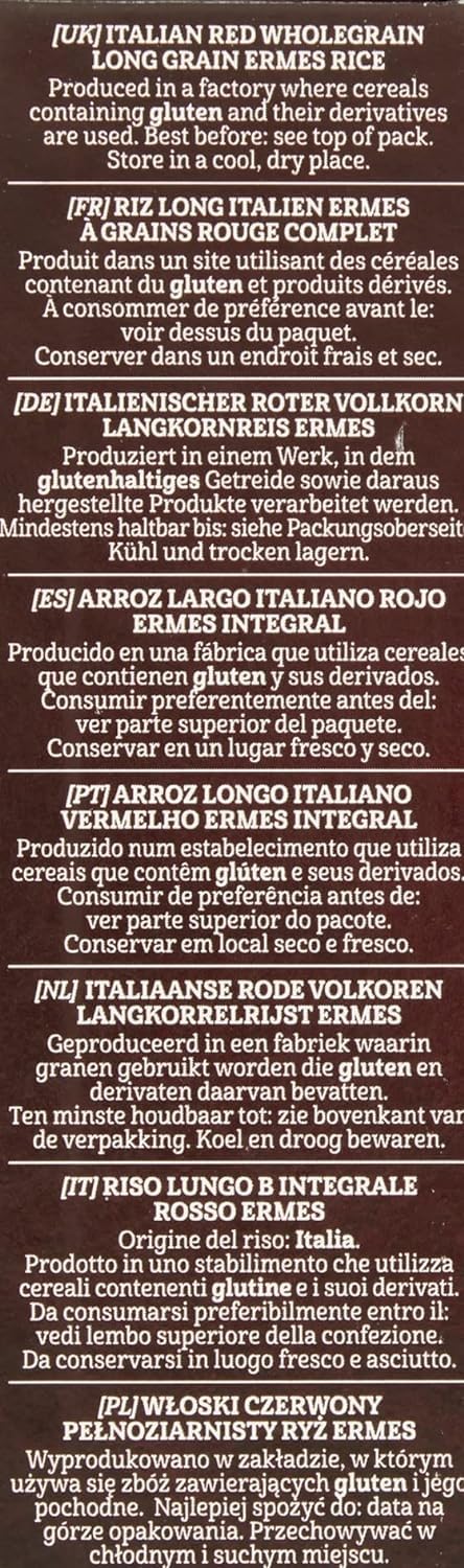 Riso Gallo Rustico Rosso Red Wholegrain Rice, 500g 3