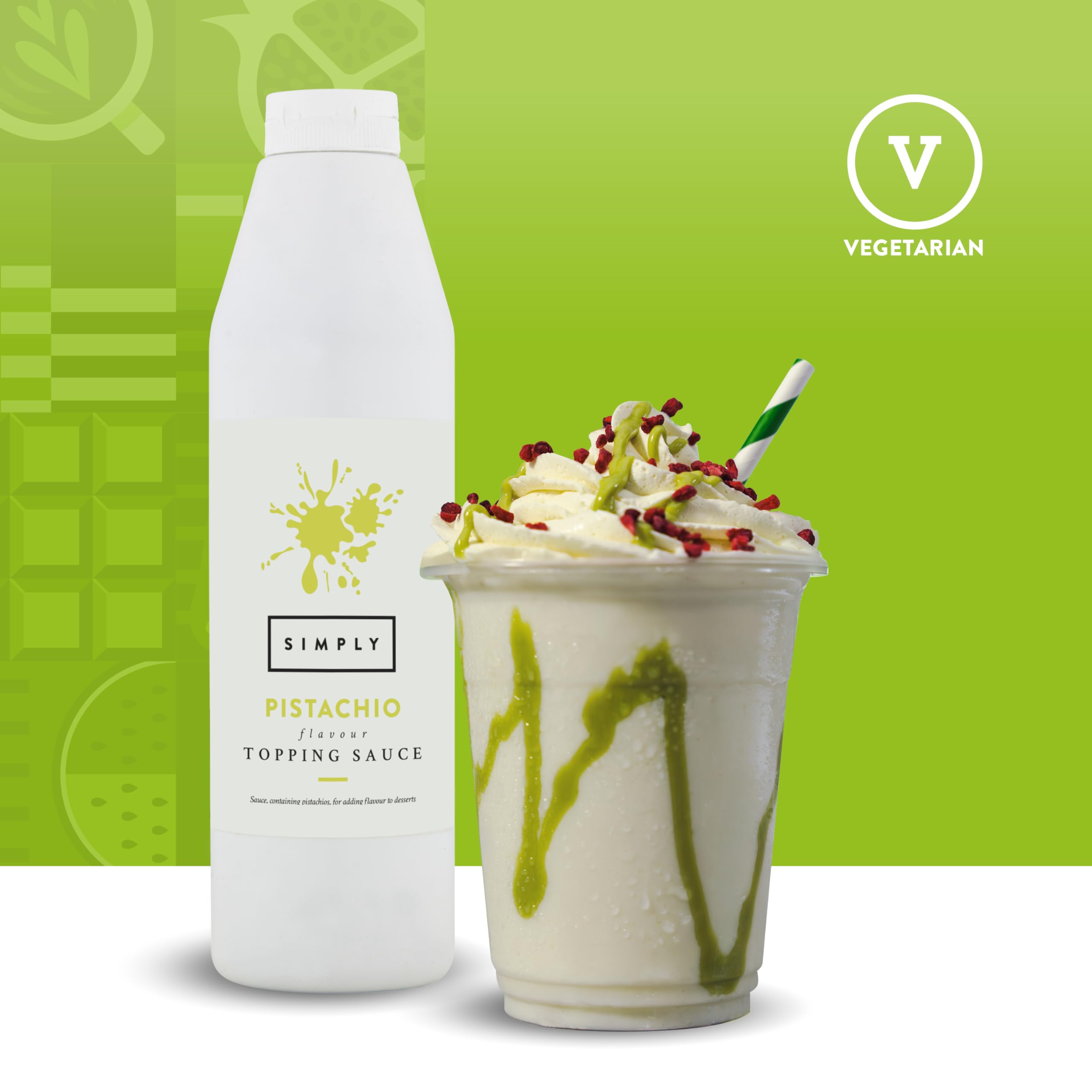 Simply - Pistachio Topping Sauce, Ready-to-Use Dessert Sauce for Ice Cream, Waffles & Drinks 5