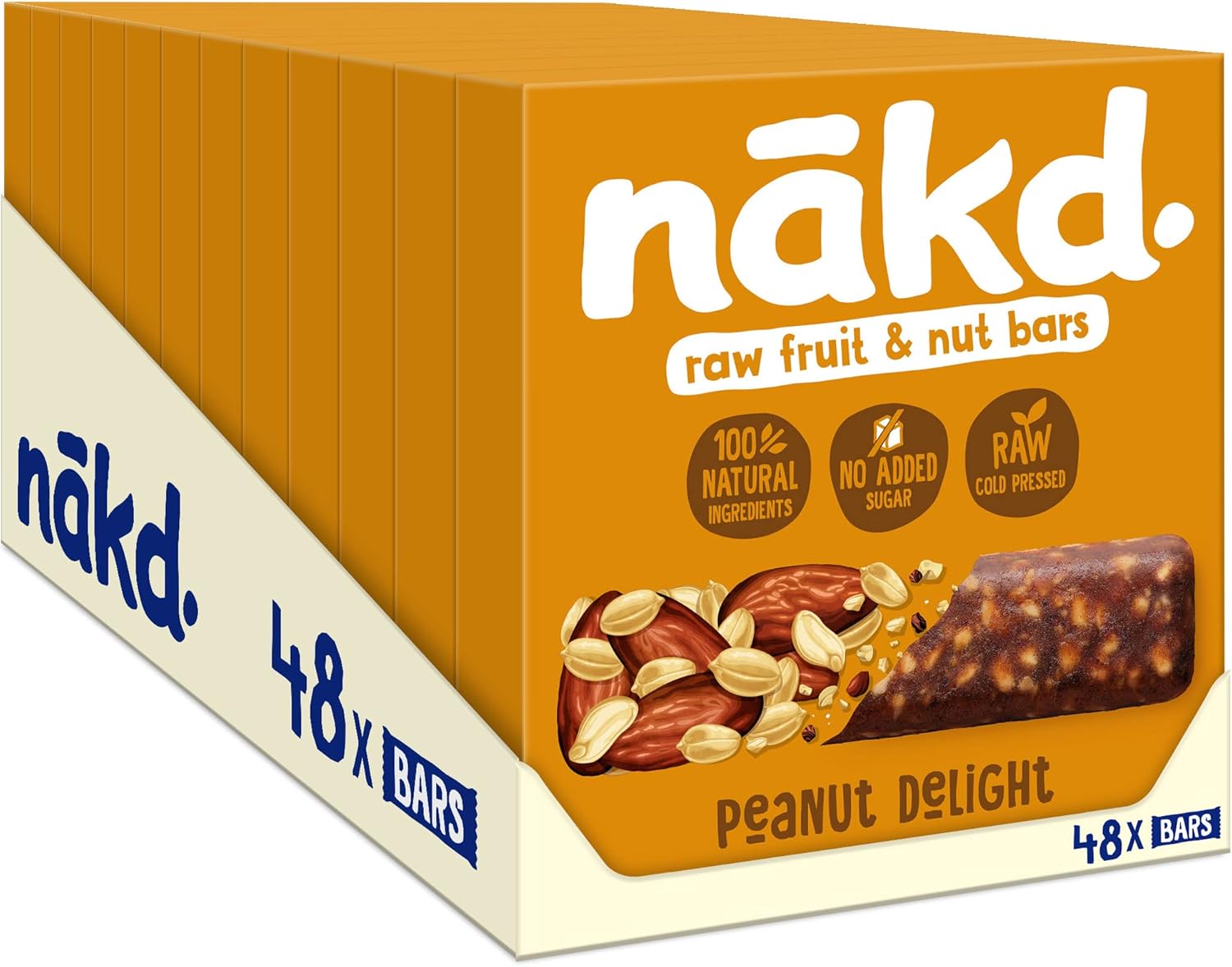 Nakd Peanut Delight Natural Fruit & Nut Bars - Vegan, Gluten-Free, No Added Sugar