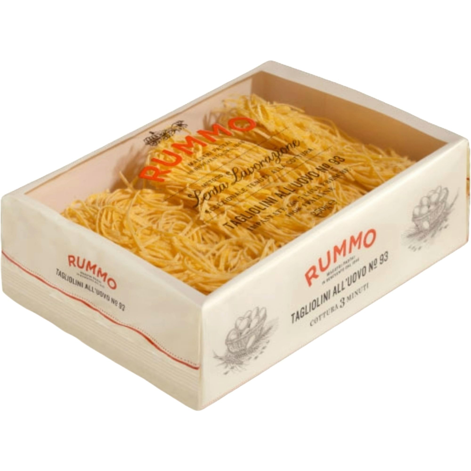 Rummo - Egg Tagliolini All'uovo Pasta No. 93 - Fine-Cut Italian Egg Pasta
