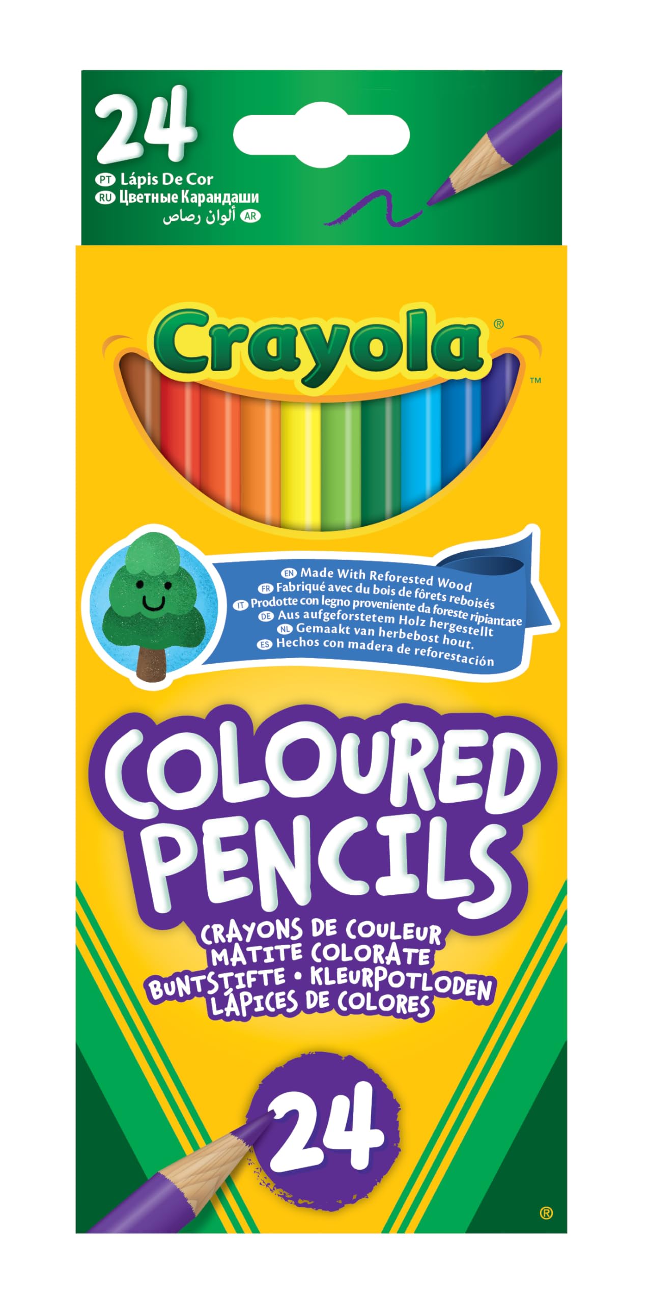 Crayola 24 Buntstifte – vorgespitzter Künstlerbedarf für Kinder 7