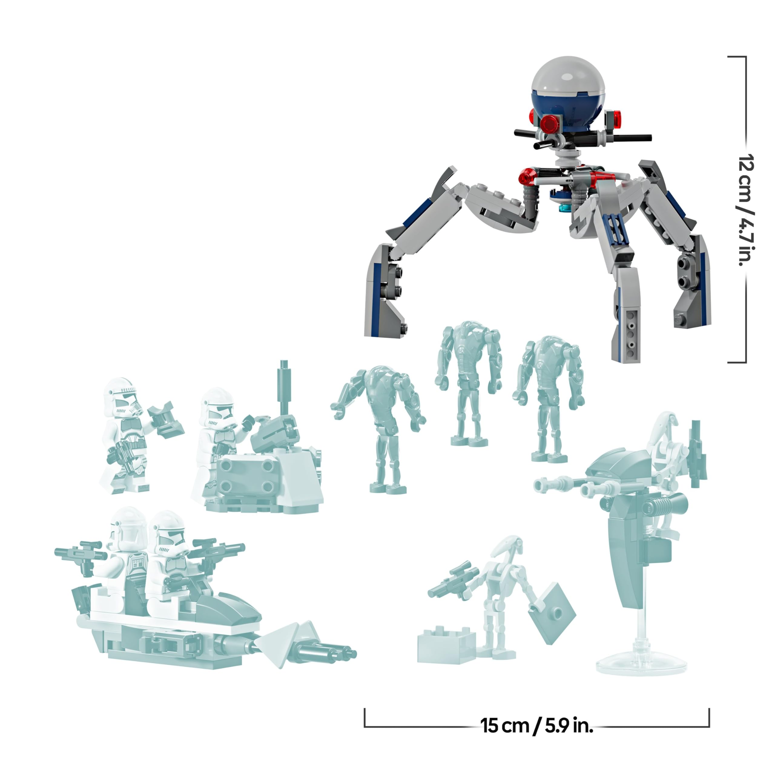 LEGO Star Wars Clone Trooper &amp; Battle Droid Battle Pack – Bauspielzeug-Spielset für Kinder ab 7 Jahren 9