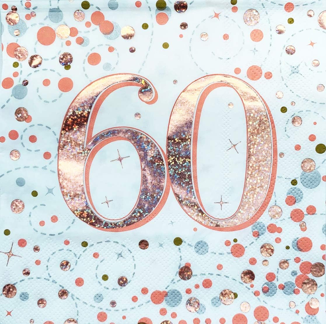 Oaktree Sparkling Fizz Rose Gold 33cm 3-Ply Napkins 16pcs