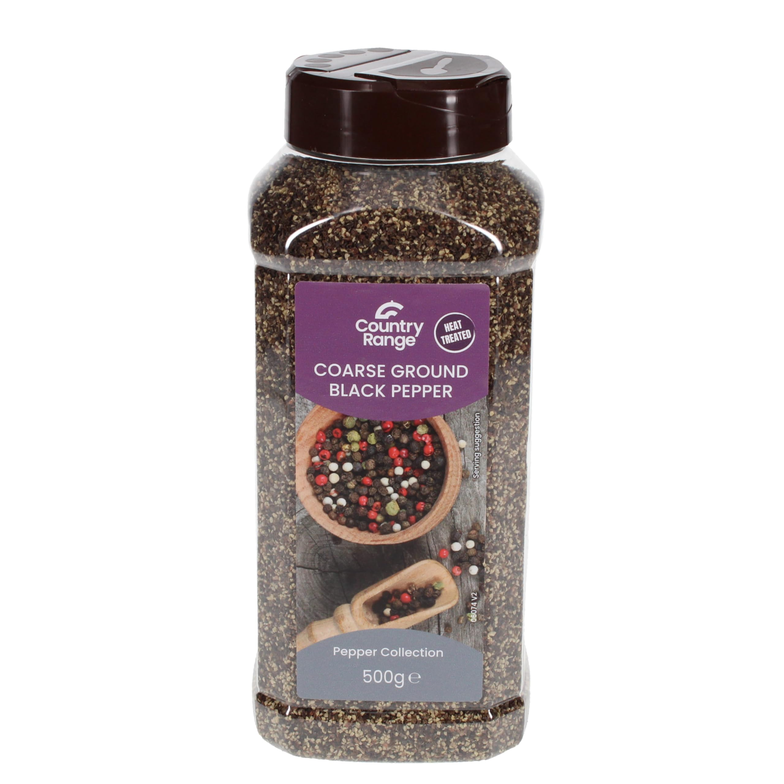 Country Range Coarse Ground Black Pepper - 4 x 500g Catering Pack | BRC Accredited