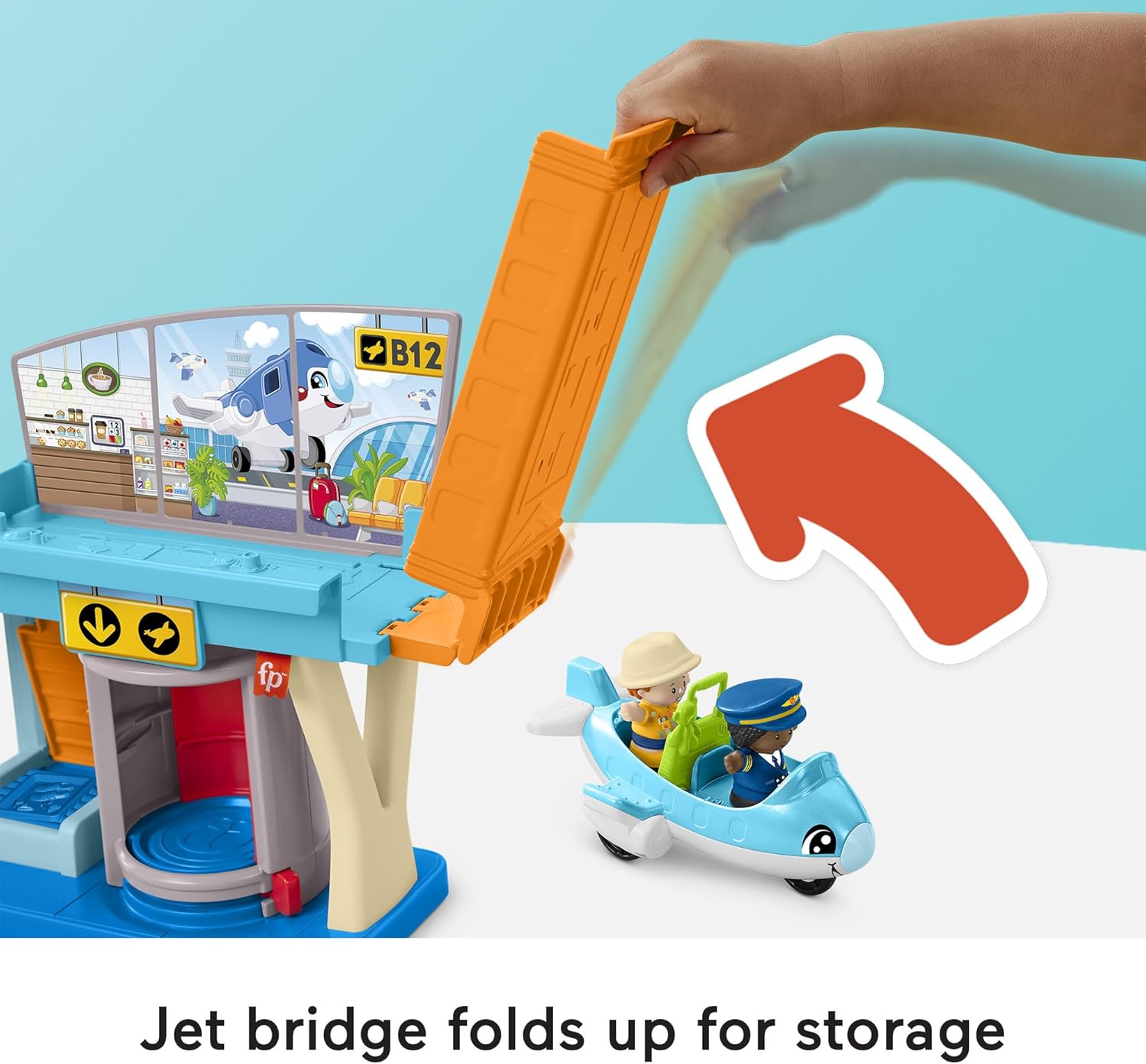 Fisher-Price Little People Airport Playset - Pretend Play for Toddlers 1-5 Years