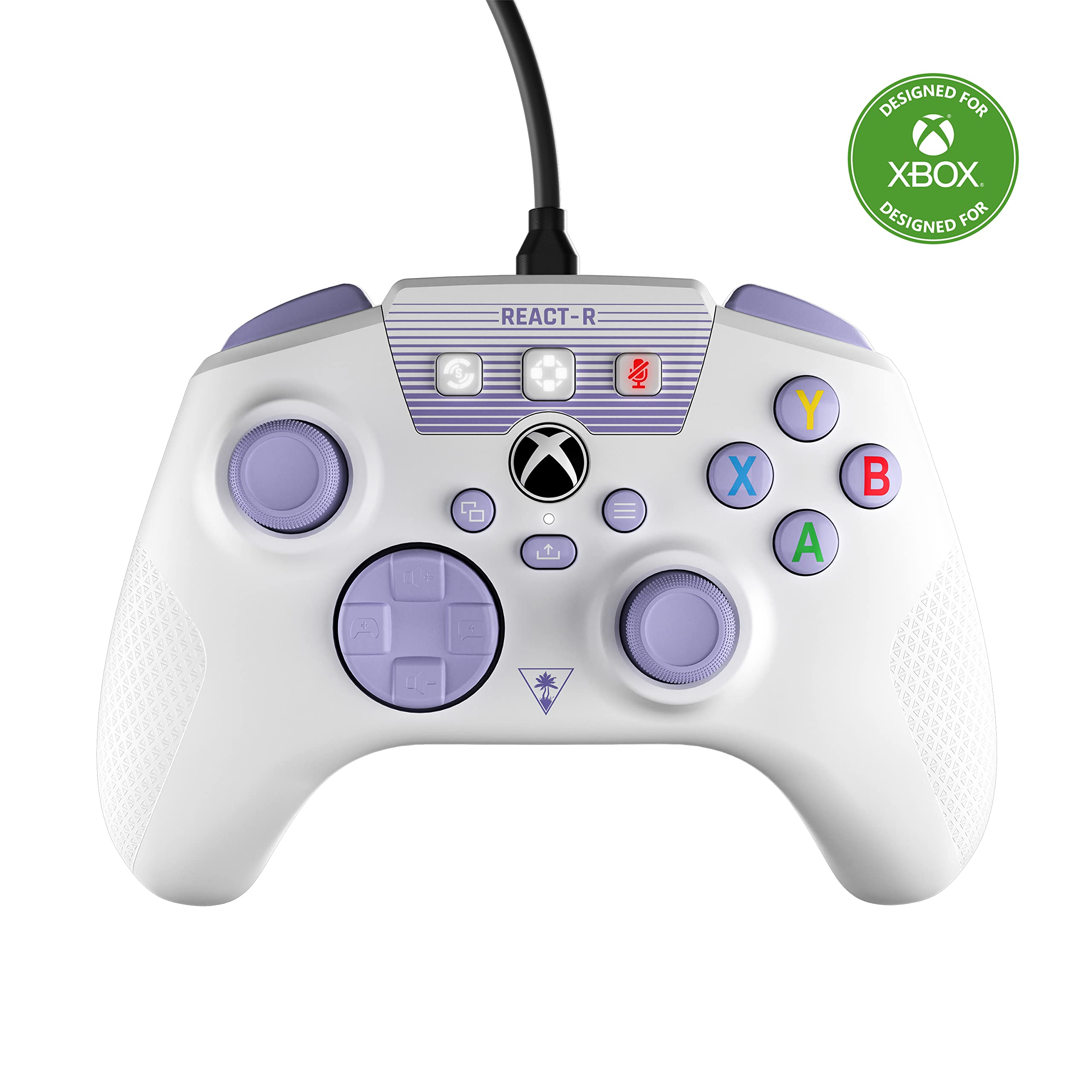 Turtle Beach REACT-R Controller White/Purple – Xbox Series X|S, Xbox One, PC