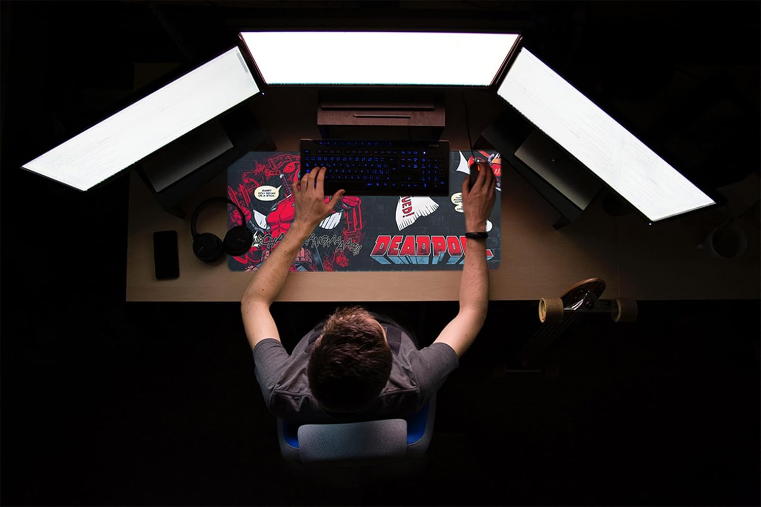 Grupo Erik Marvel Deadpool XXL Mouse Mat | Desk Pad | 31.5" x 13.78" | Non-Slip 5