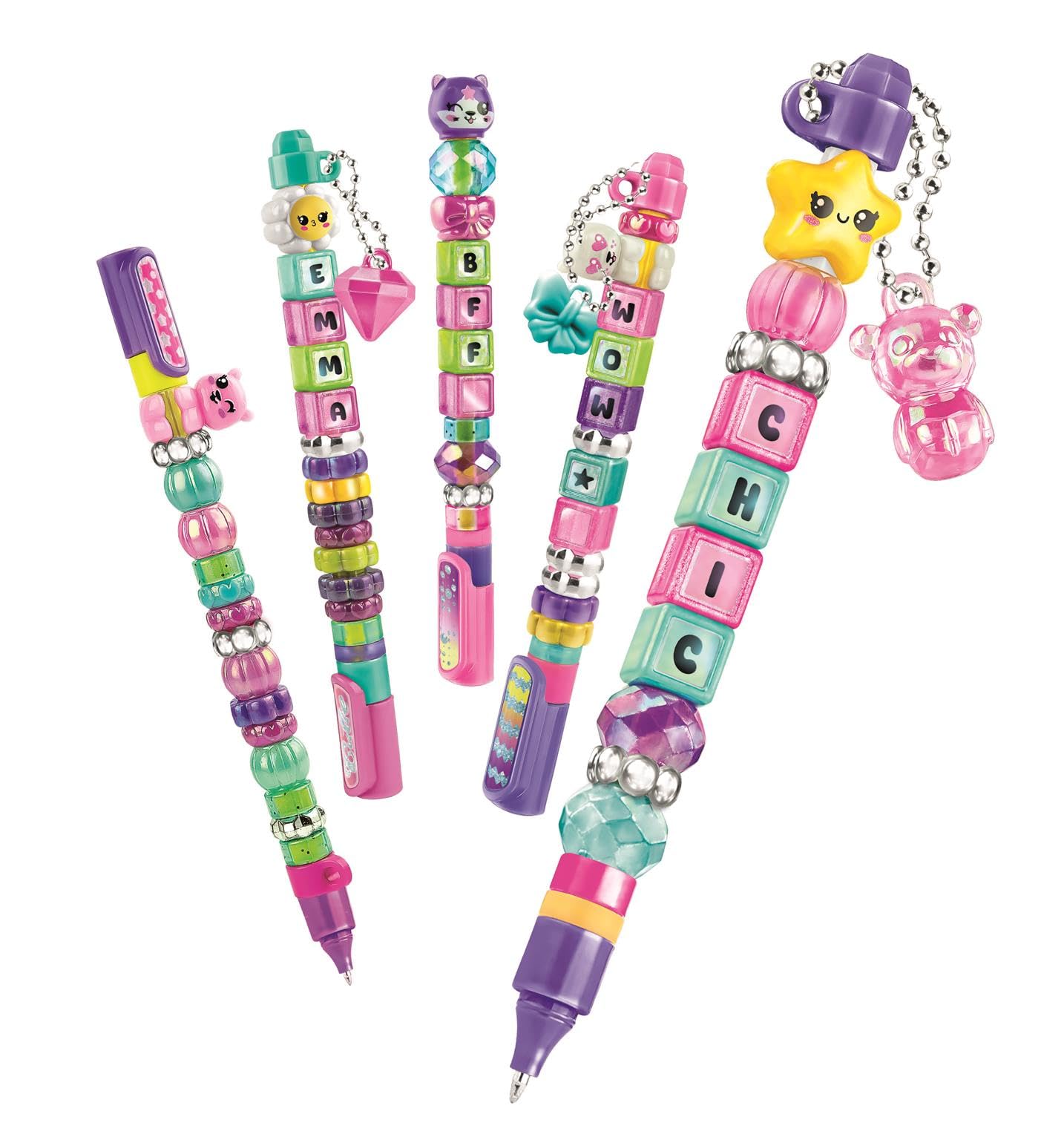 Clementoni The Message Pens - Design Your Own Pens with Beads & Stickers, Ages 6+ 5