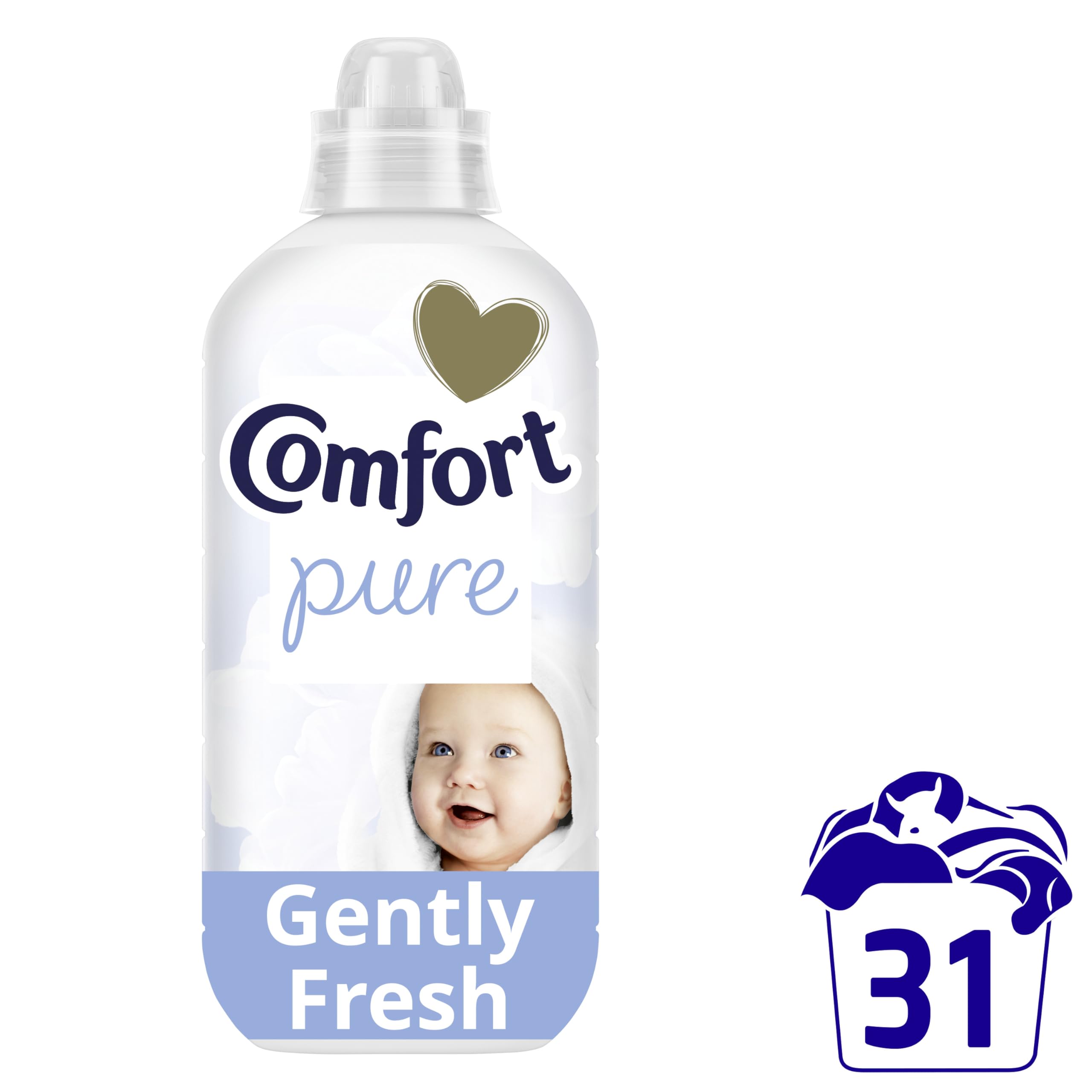 Comfort Pure Liquid Fabric Softener for Sensitive Skin - Hypoallergenic, 930 ml 2