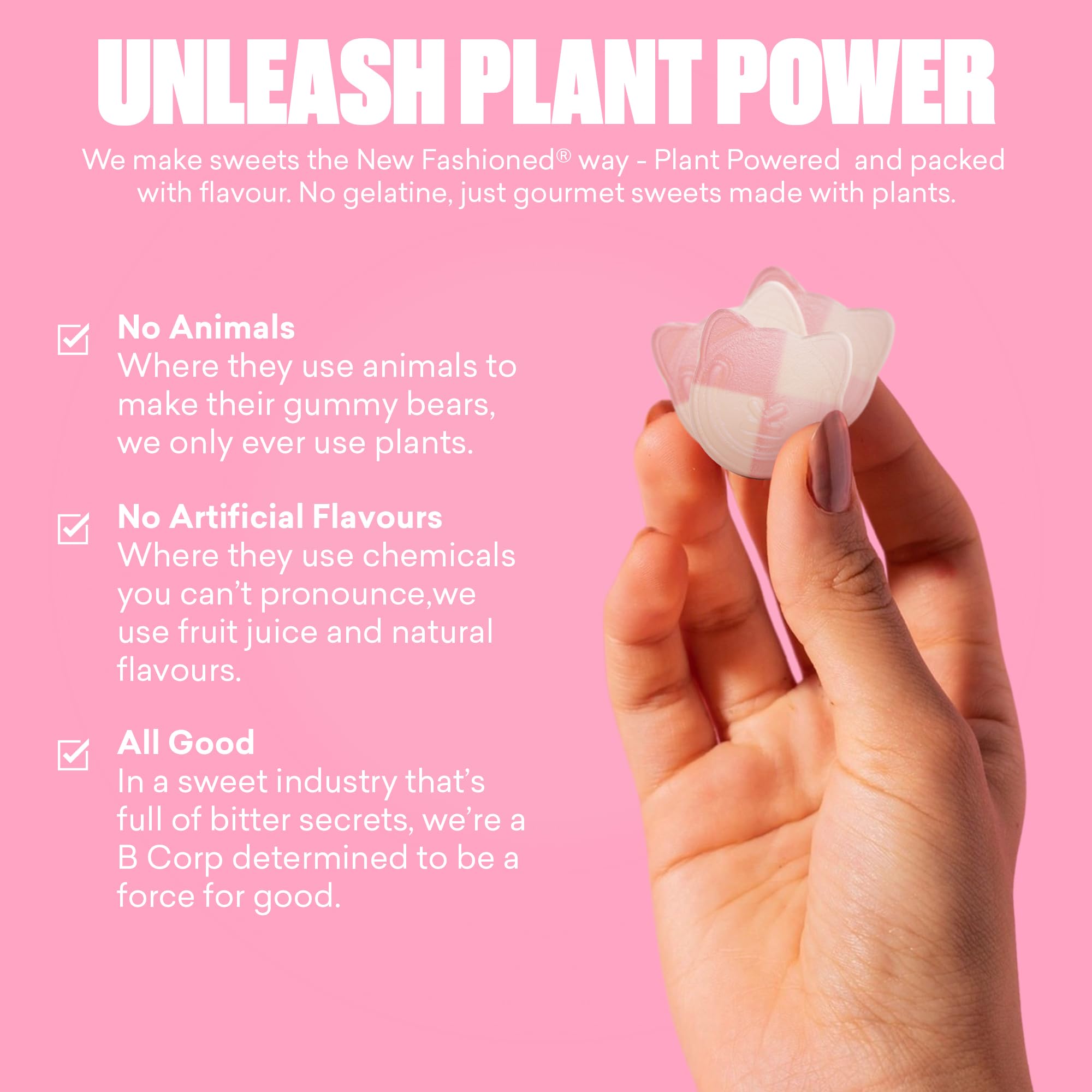 Candy Kittens Vegane Süßigkeiten Eton Mess – Erdbeersaft-Kaubonbons (140-g-Beutel) 4