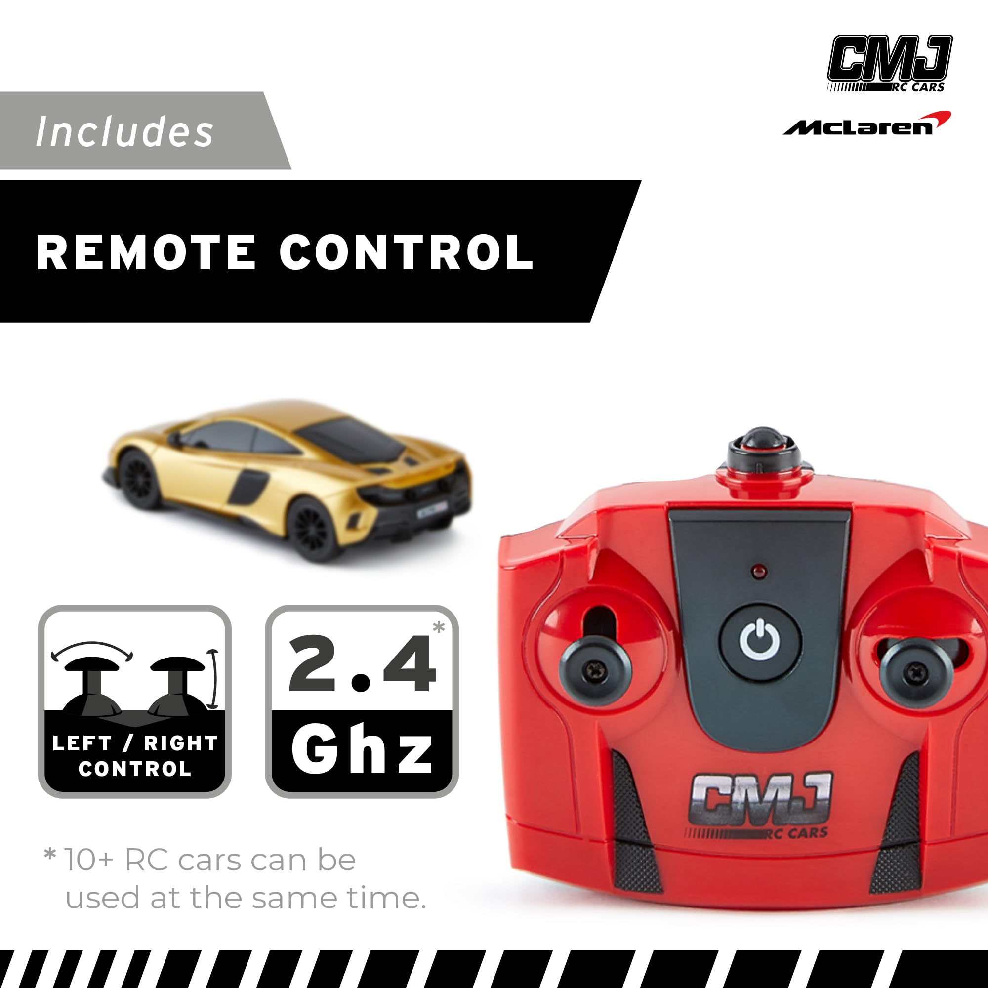 McLaren 675LT 1:24 Scale RC Car - Gold, 2.4GHz Remote Control with Working Lights 8