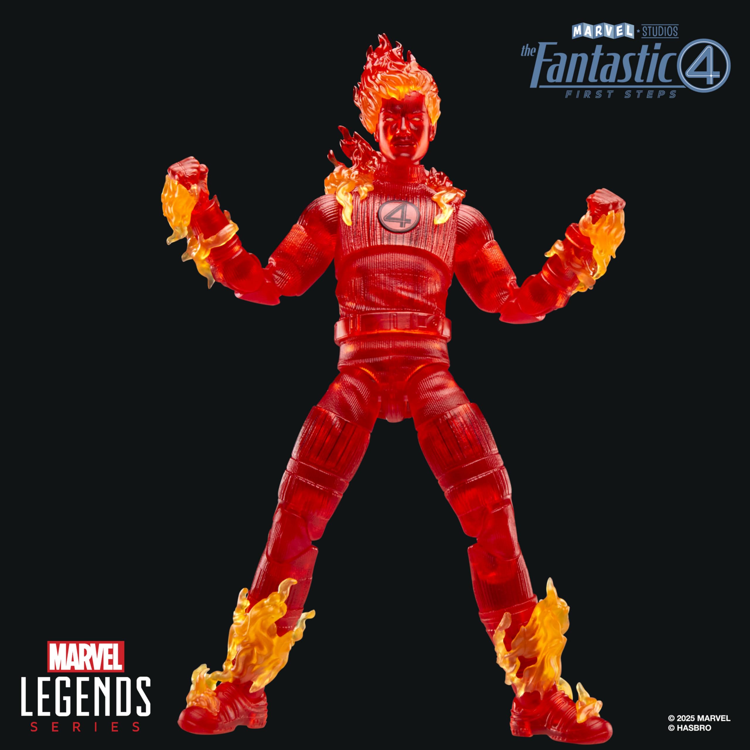 Marvel Legends Human Torch Action Figure - 6-Inch Scale, Red, Inspired by The Fantastic Four: First Steps 5