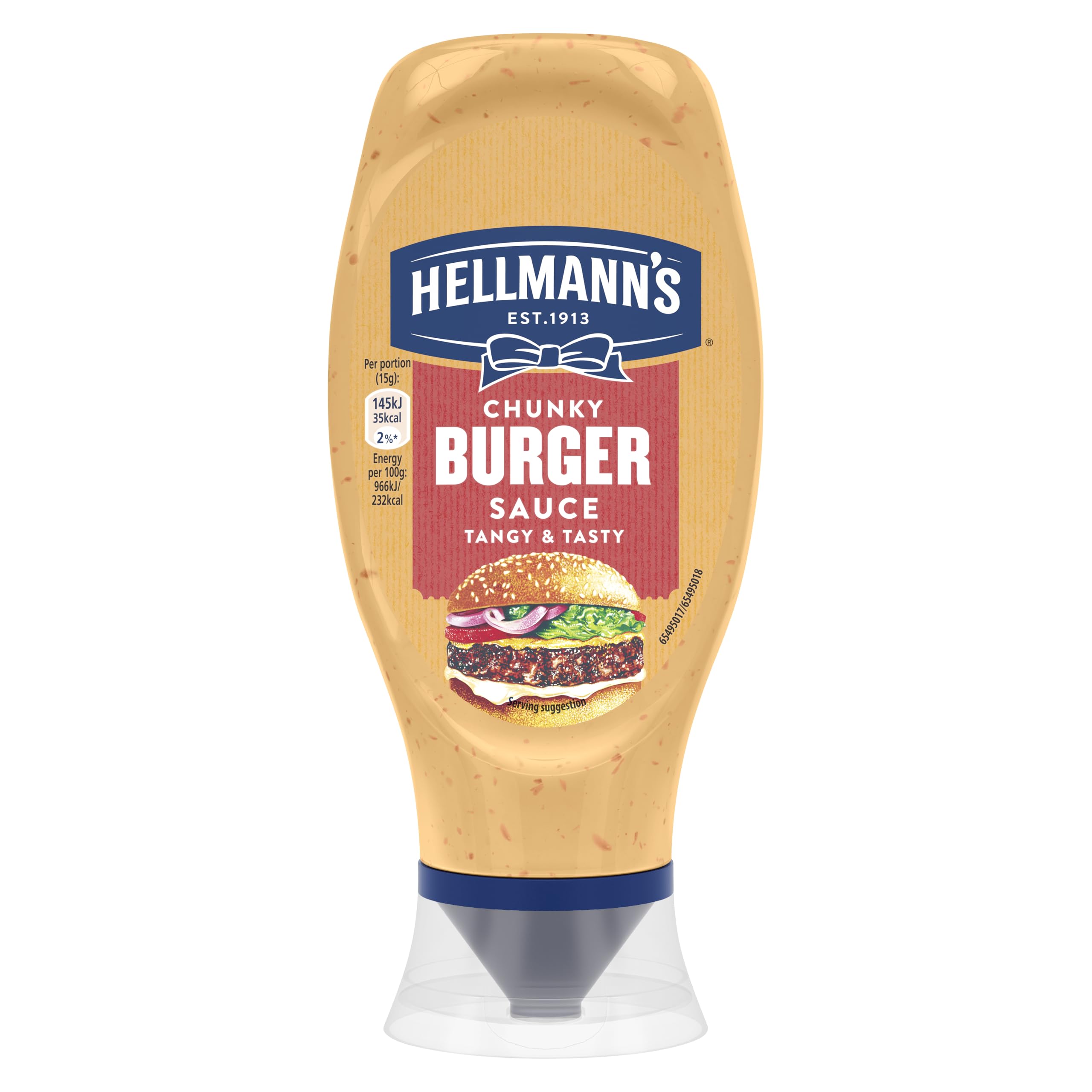 Hellmann's Chunky Burger Sauce - Creamy Texture with Gherkins & Chilli | 430ml