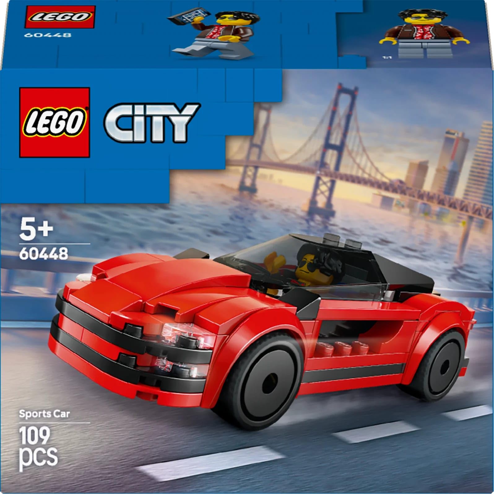 LEGO City Rotes Sportauto-Spielzeug – Baubares Fahrzeug-Spielset für Kinder ab 5 Jahren 8