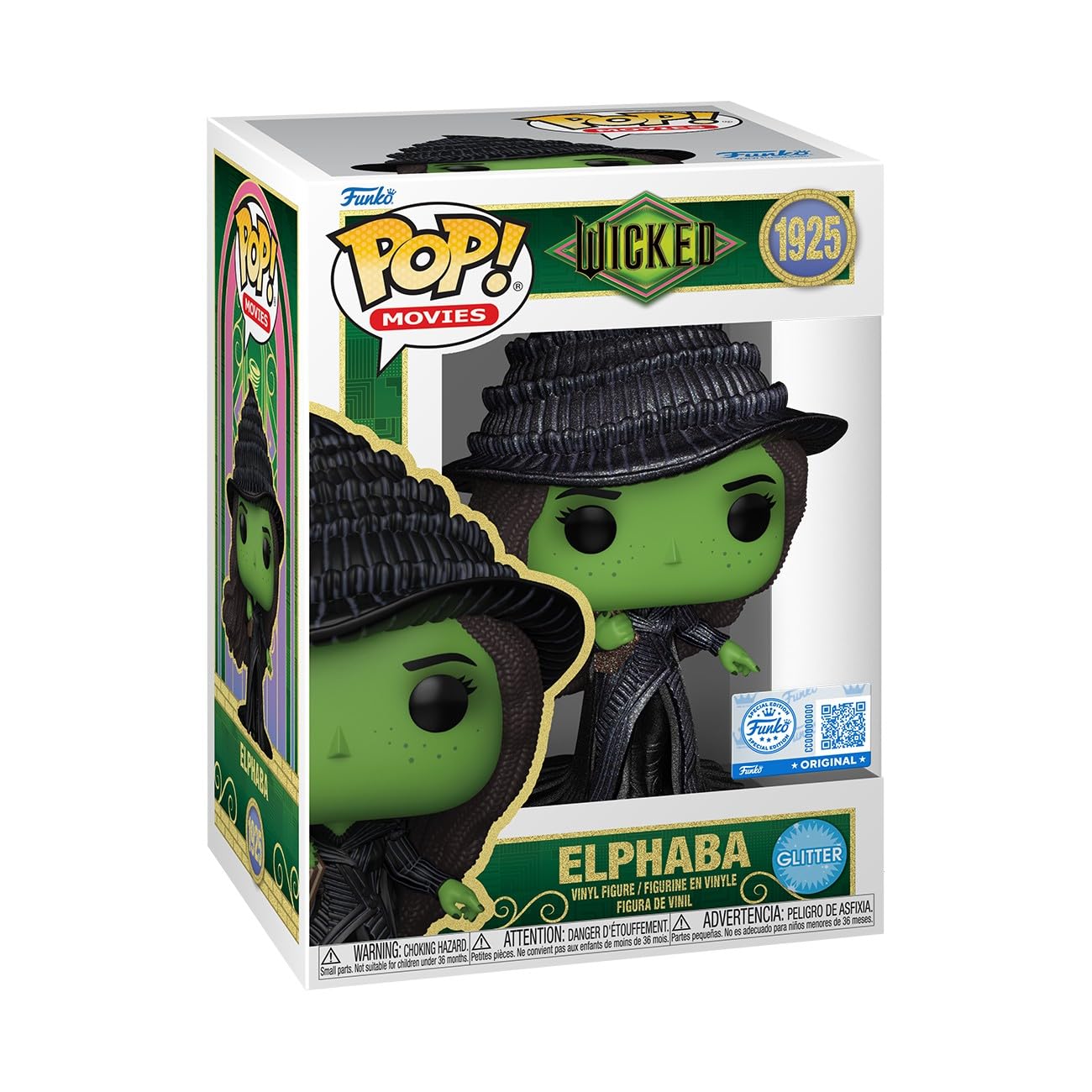 Funko Pop! Movies: Wicked: For Good - Elphaba (Glitter) Vinyl Figure (84910)