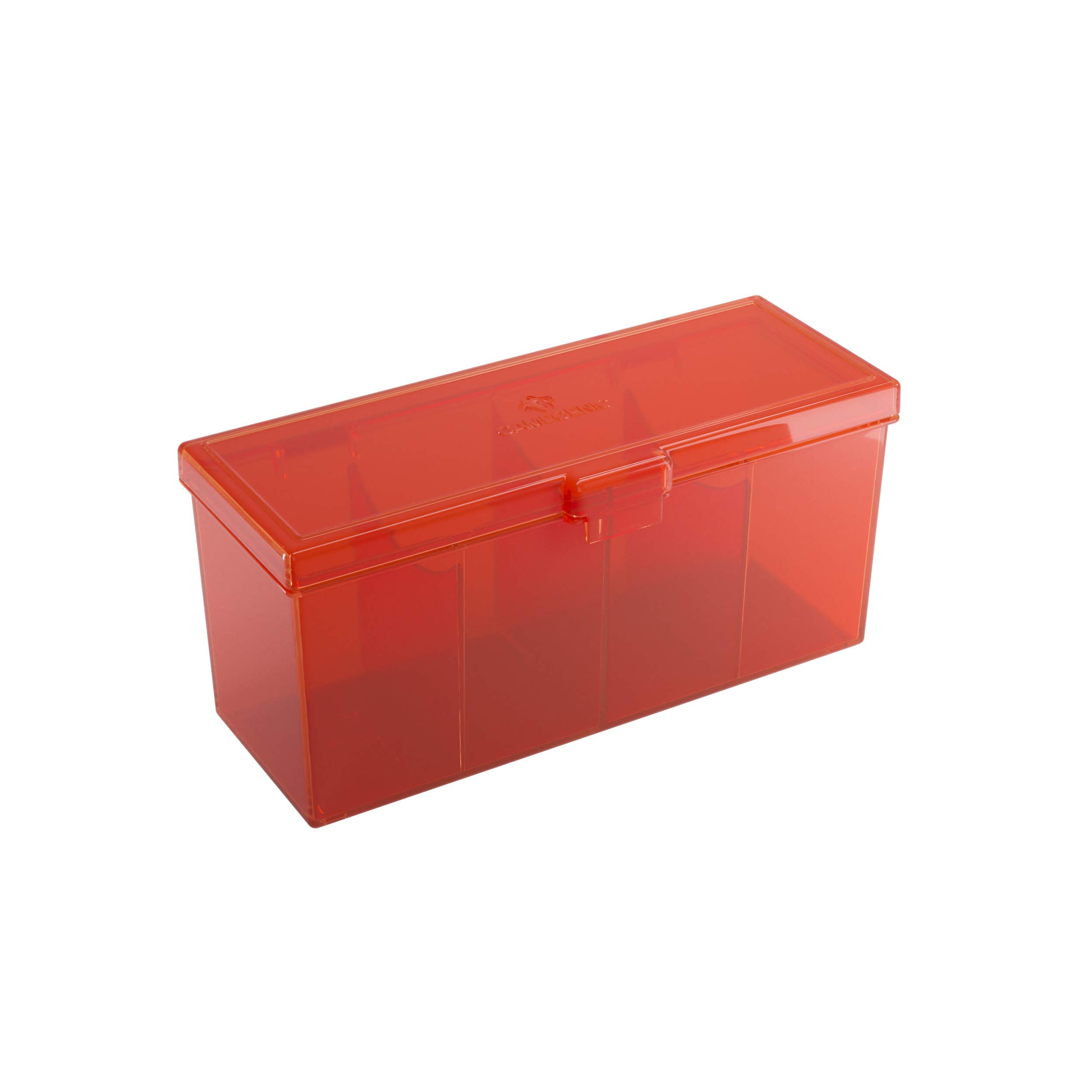 Gamegenic Fourtress 320-Card Deck Holder - Rigid, Stackable Storage | Red