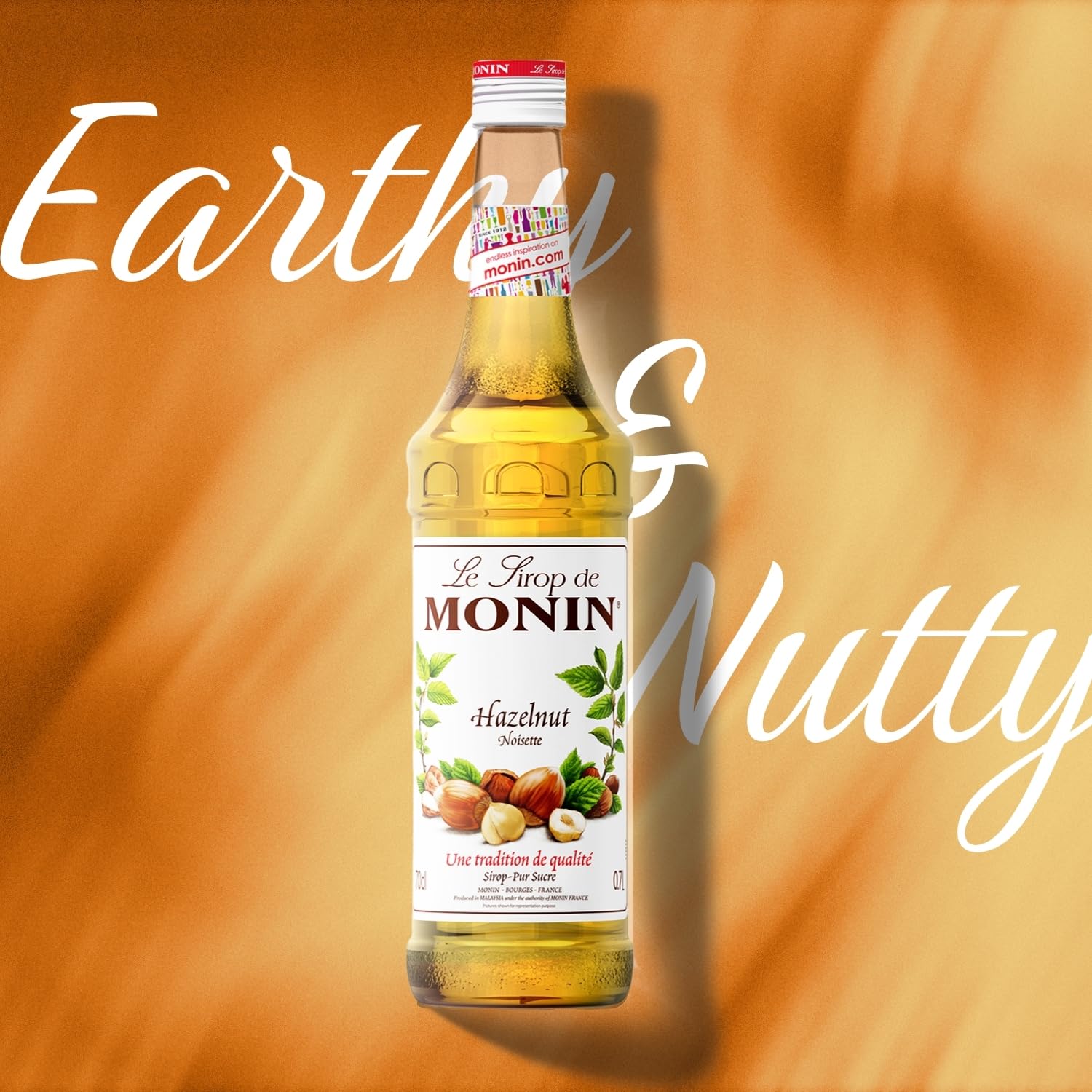 Monin Hazelnut Syrup - Pure Sugar, Natural Flavoring | 700ml Glass Bottle 6