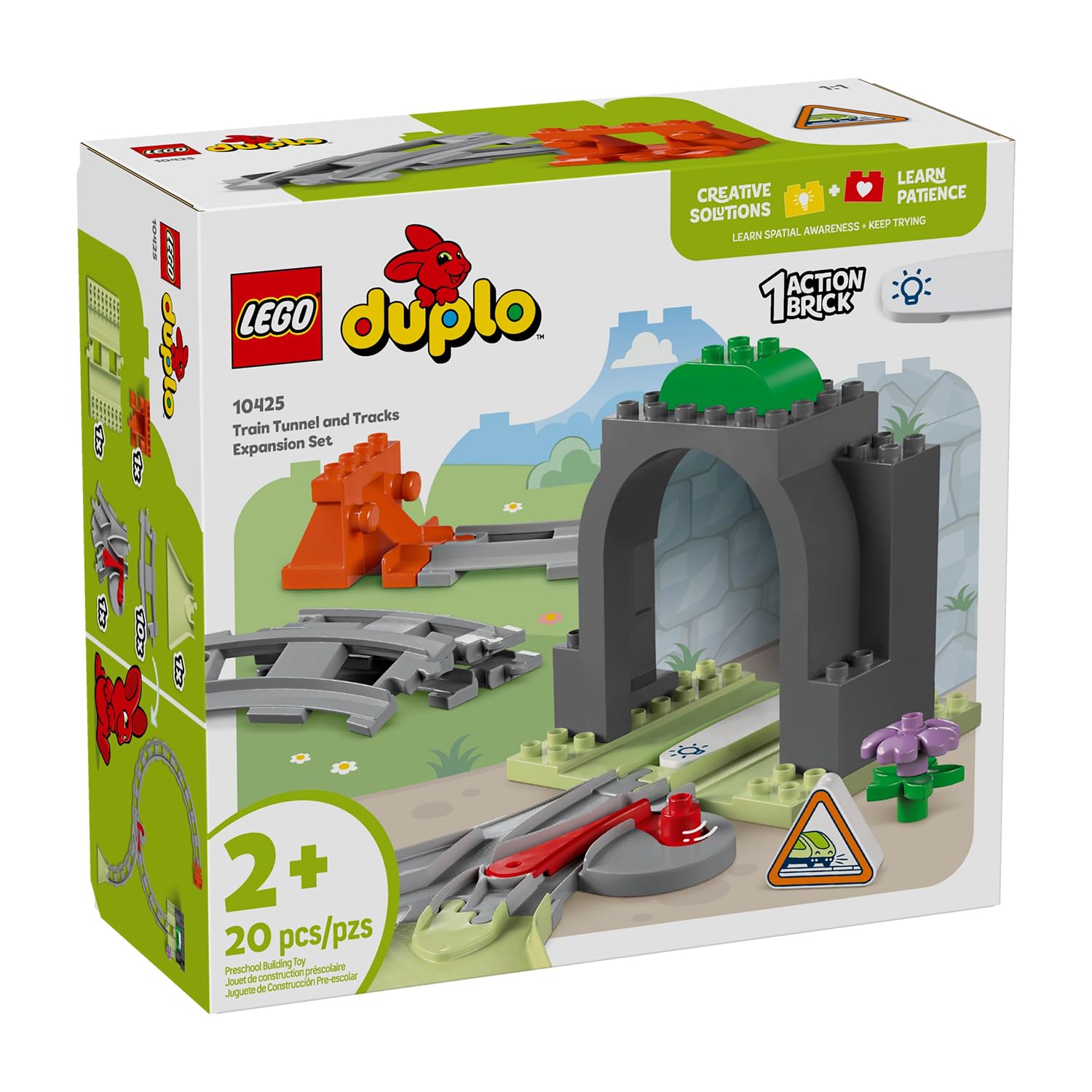 LEGO DUPLO Town Train Tunnel and Tracks Expansion Set - Building & Educational Toy for Toddlers 2+ 7