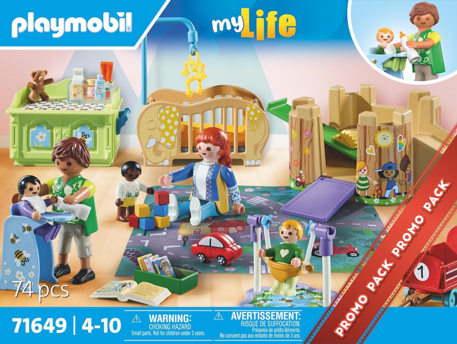 Playmobil 71649 MyLife Toddler Group Promo Pack - Playset with 5 Figures & 69 Accessories for Ages 4+ 5
