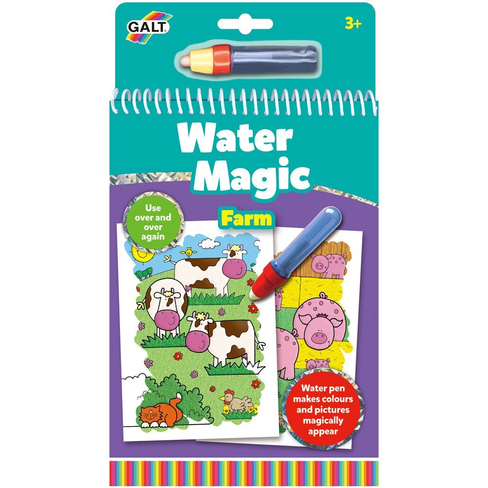 Galt Toys, Water Magic - Farm, Colouring Book for Children, Ages 3 Years Plus 6