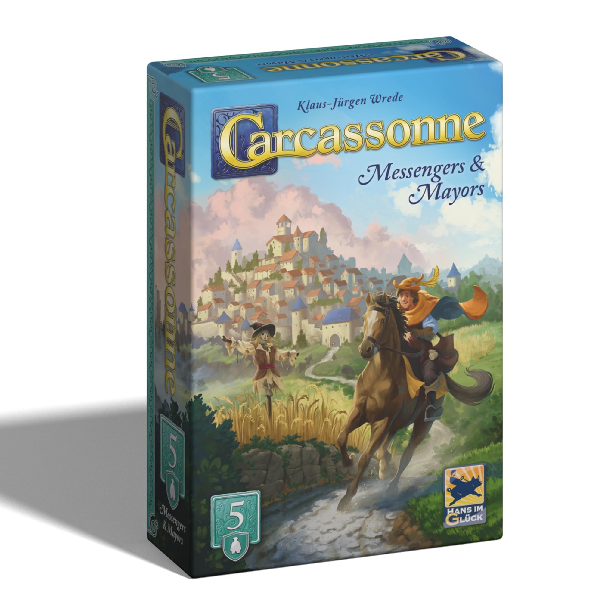 Hans im Glück Carcassonne: Messenger & Mayor Expansion | 5 Players | 45 Min | Ages 84+