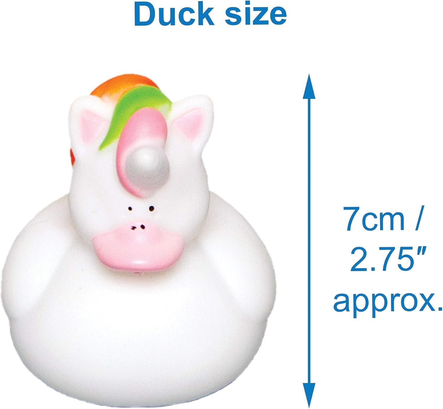 Baker Ross Rainbow Unicorn Rubber Ducks - Bath Toys for Kids, Party Bag Fillers (Pack of 8) 4