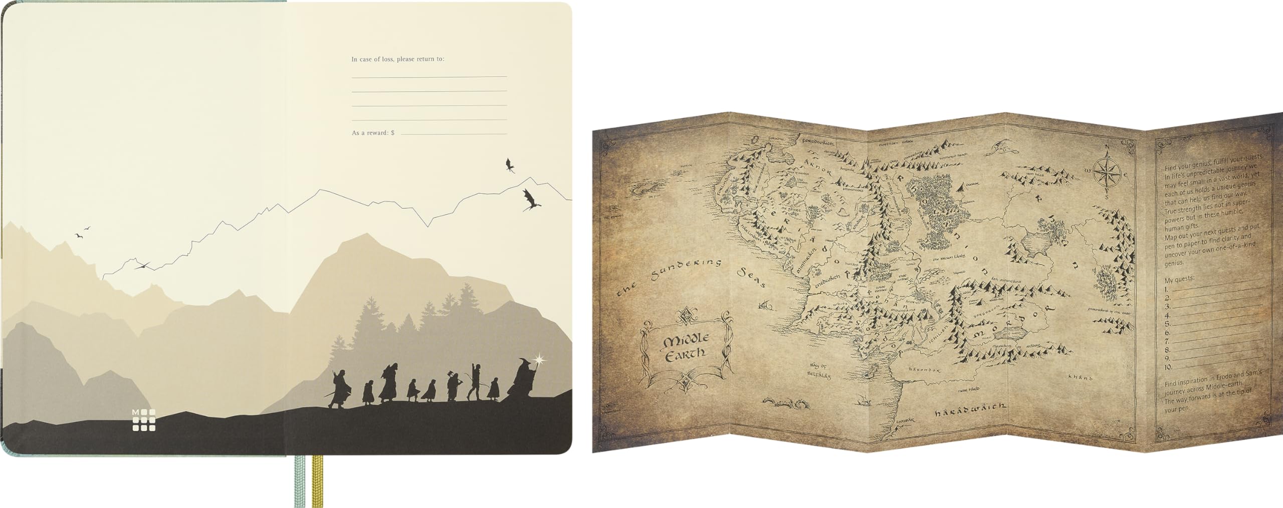Moleskine The Lord of the Rings 18-Month Weekly Planner 2026-27 | Large Size | Fabric Hardcover