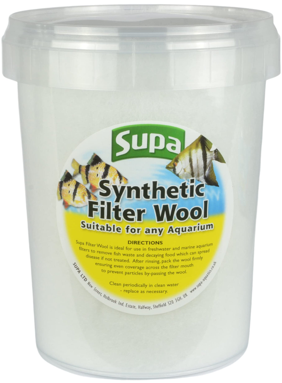 Supa Aquarium Filter Wool - 1 Litre Synthetic Filter Floss