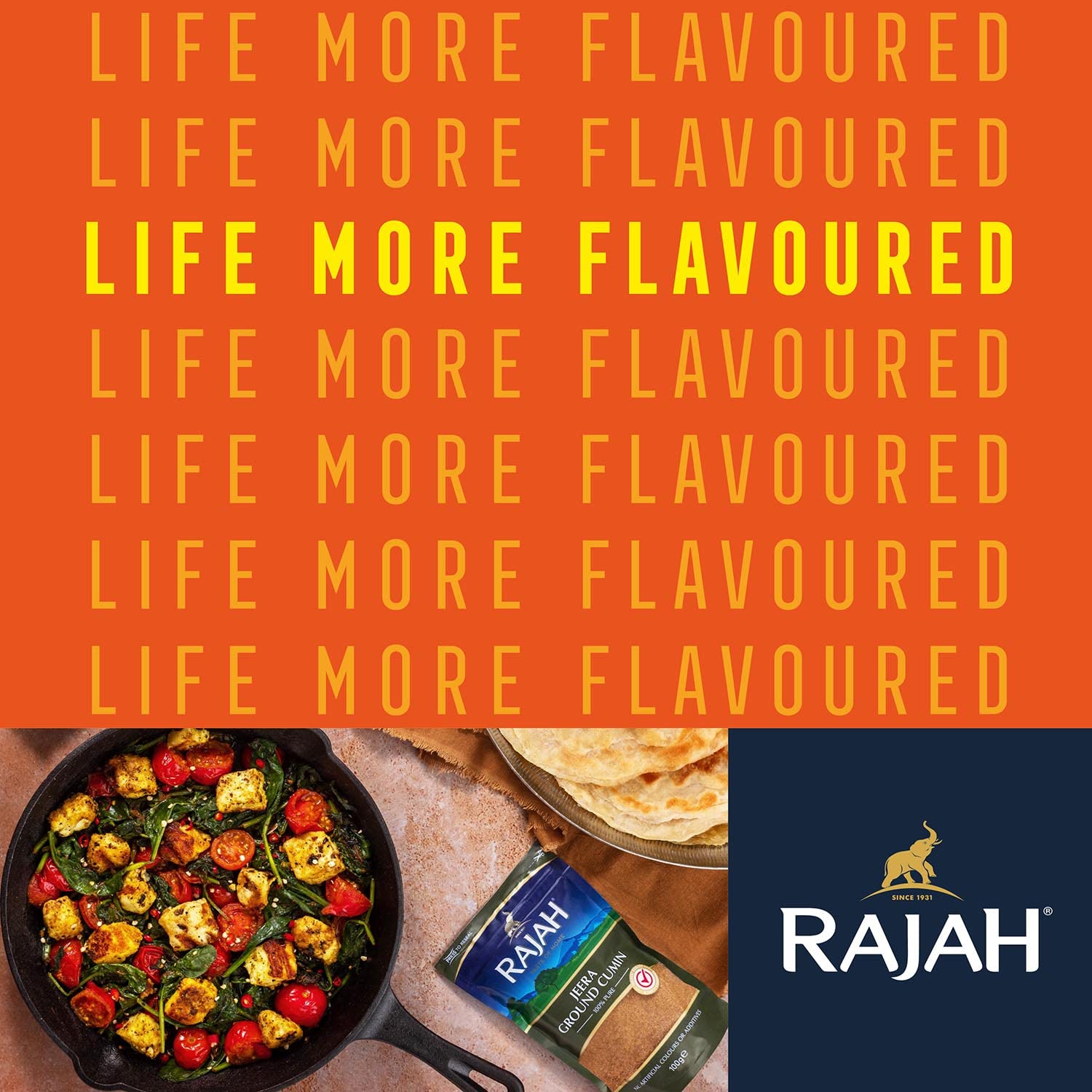 Rajah Ground Cumin Powder (Jeera) - 1kg Resealable Bag | 100% Pure & Vegetarian