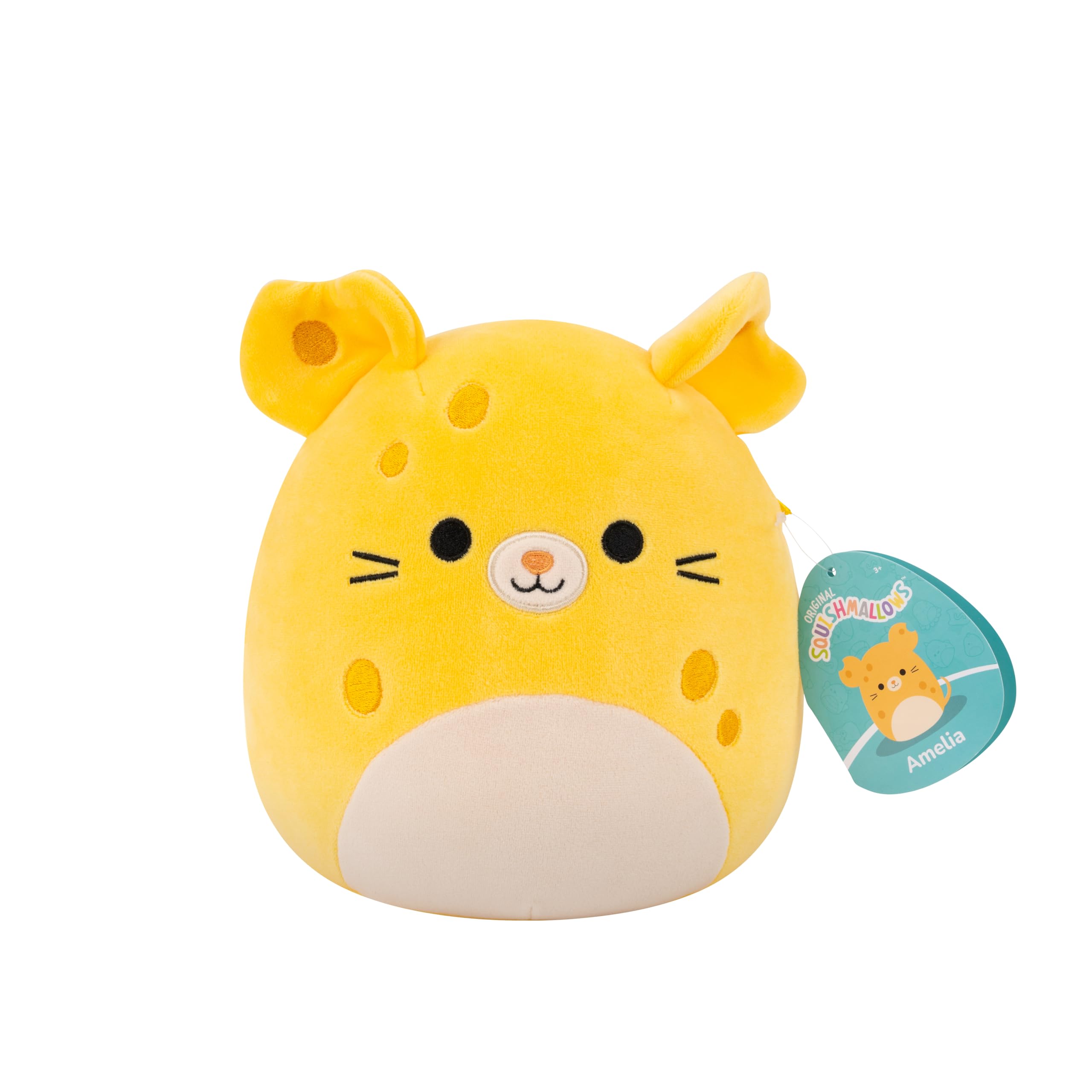 Squishmallows Amelia the Yellow Cheese Mouse - 7.5-Inch Plush Toy for Kids 3 Years and Up 5
