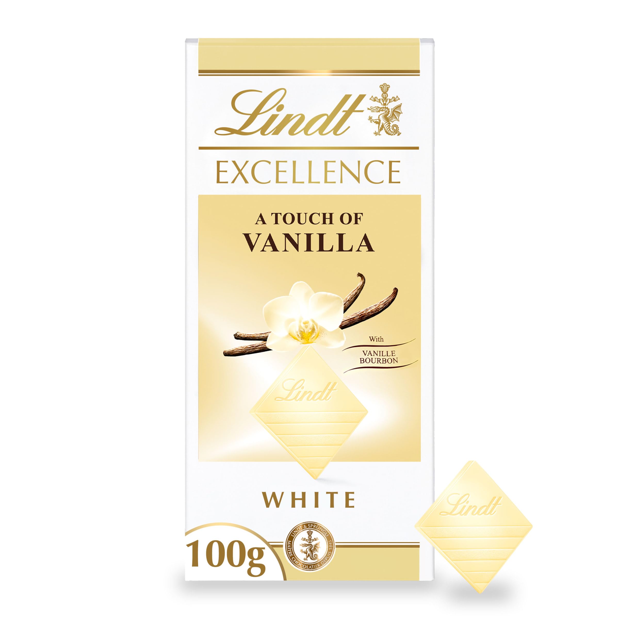 Lindt EXCELLENCE Weiße Schokoladentafel mit Madagaskar-Vanille - 100g