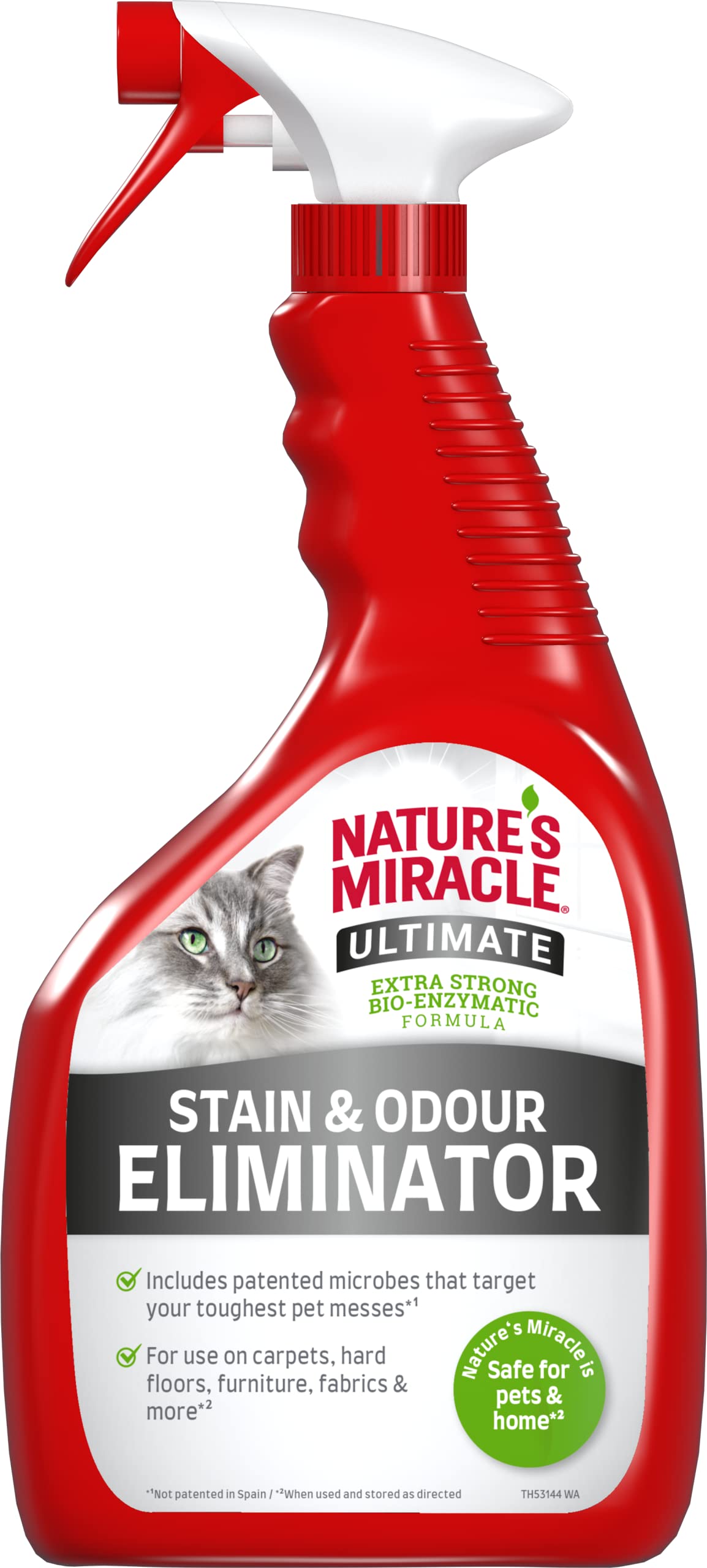 Nature's Miracle Ultimate Cat Stain & Odour Eliminator - Extra Strong Bio-Enzymatic Formula | 946 ml