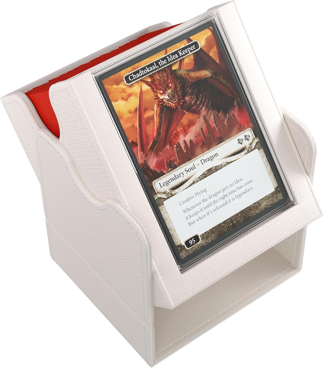 Gamegenic Squire Plus 100+ XL White Commander Deck Box for Magic: The Gathering 5