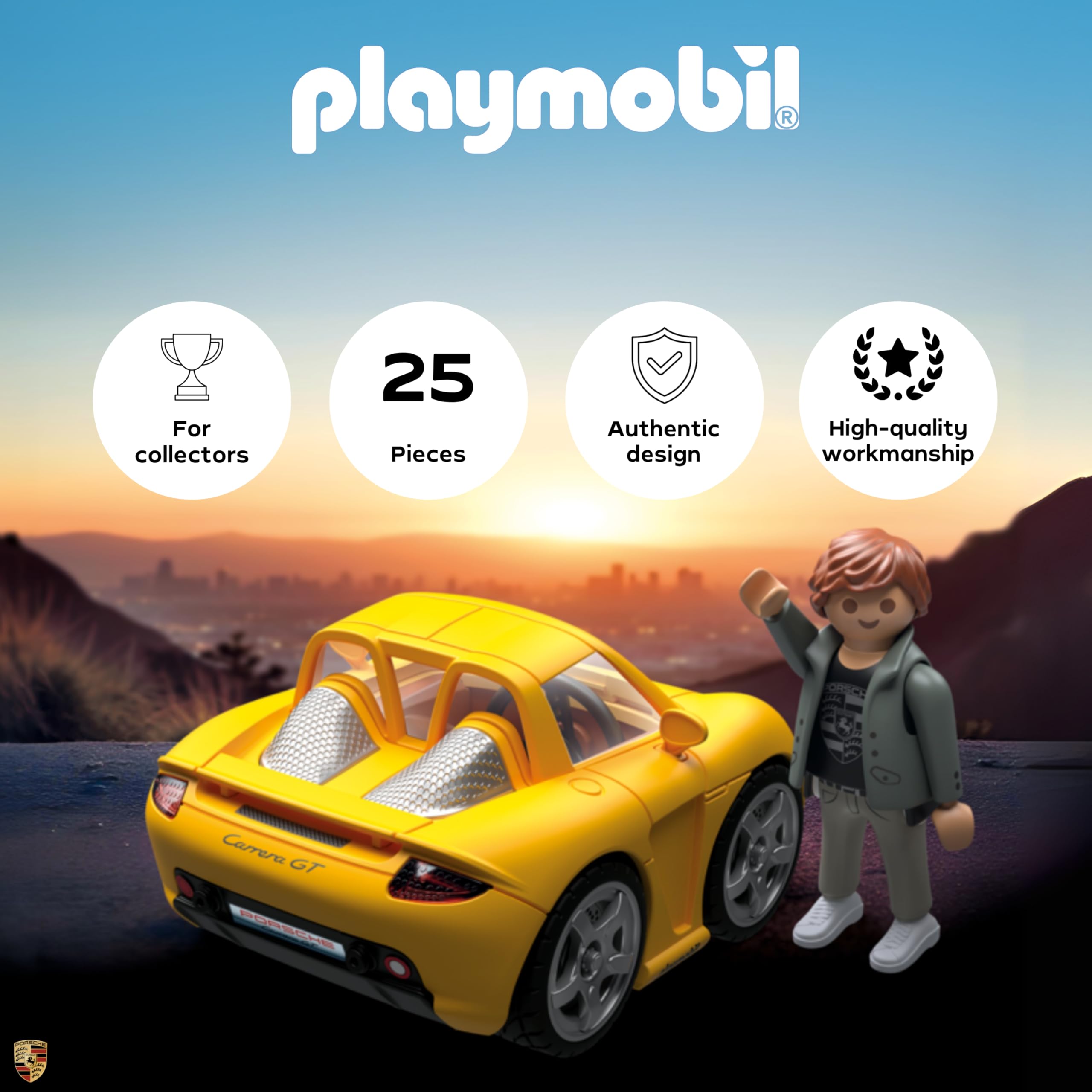 Playmobil Porsche Carrera GT - Model Car with Driver Figure for Kids 4+ 9