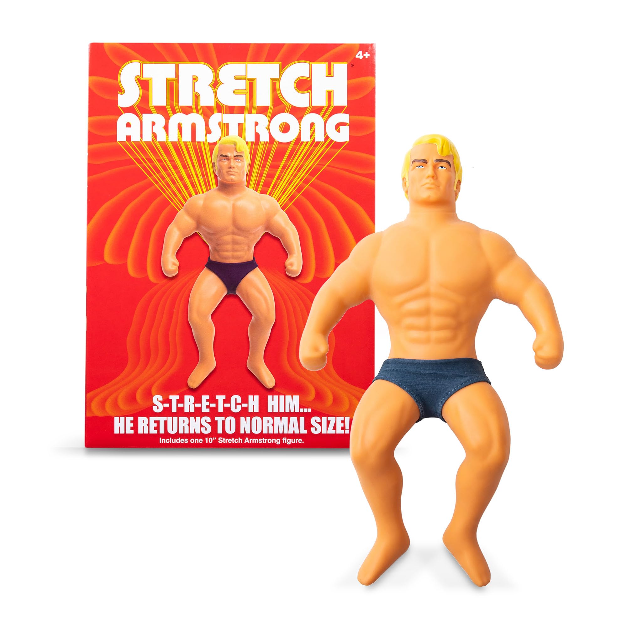 Stretch Armstrong 10-Inch Retro Action Figure - Super Stretchable Latex Rubber Toy