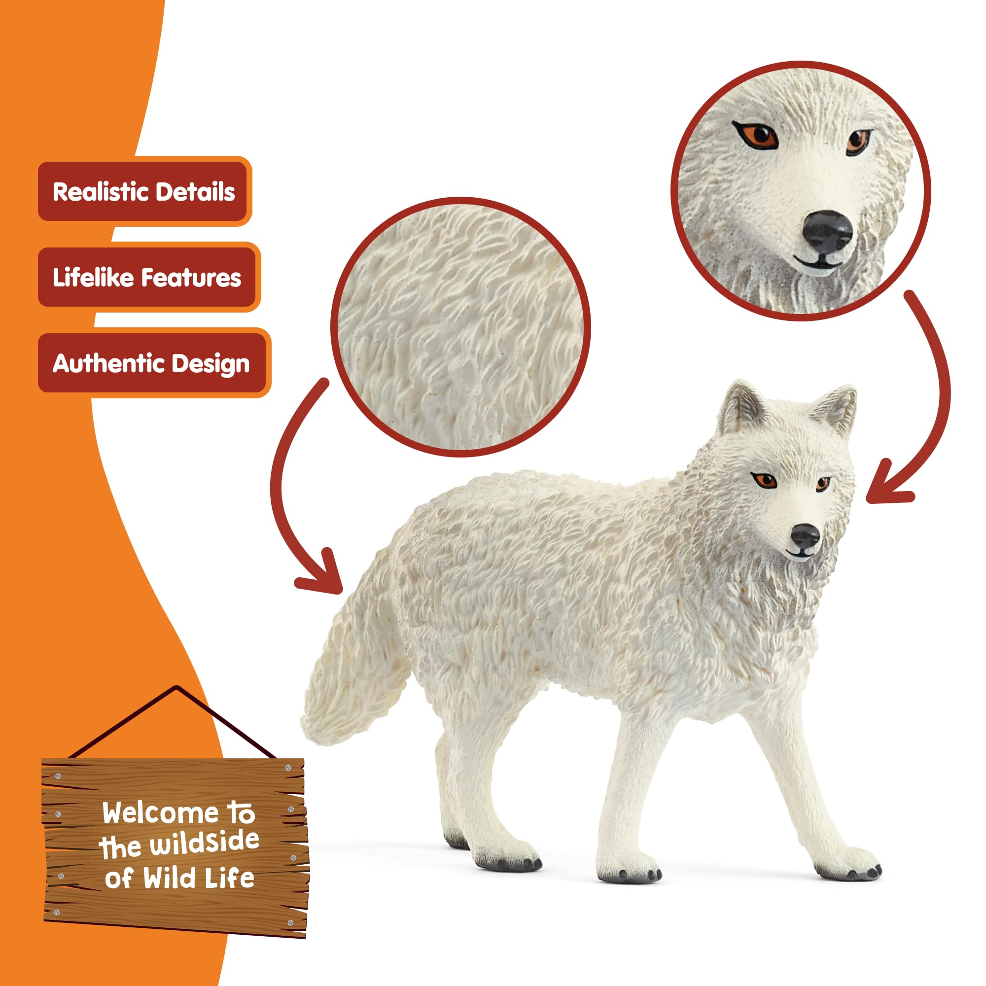 Schleich 14880 Arctic Wolf Figurine - Realistic Animal Play Figure for Ages 3+ 8