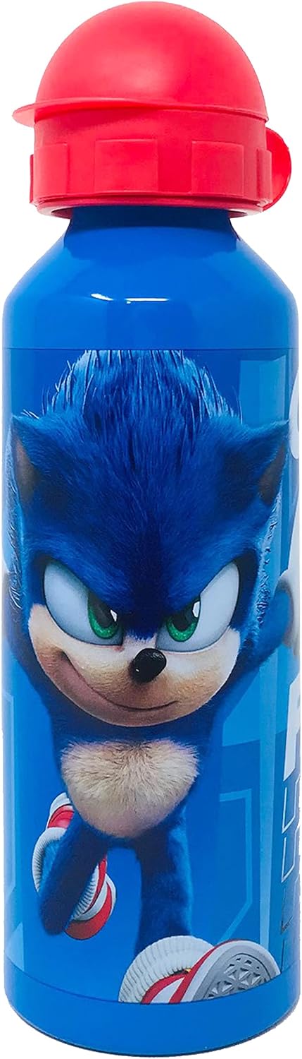 GIOVAS Sonic The Hedgehog Aluminium-Wasserflasche für Kinder, 520 ml 5
