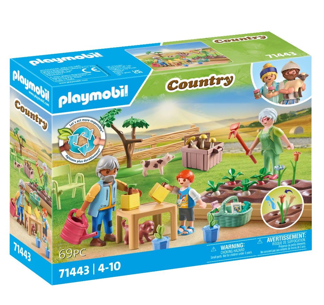 Playmobil 71443 Vegetable Garden with Grandparents - Educational Playset for Kids 4+ 7