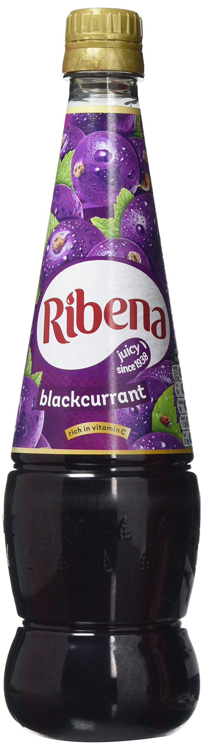 Ribena Blackcurrant Squash 850ml – Made with Real British Blackcurrants, Rich in Vitamin C