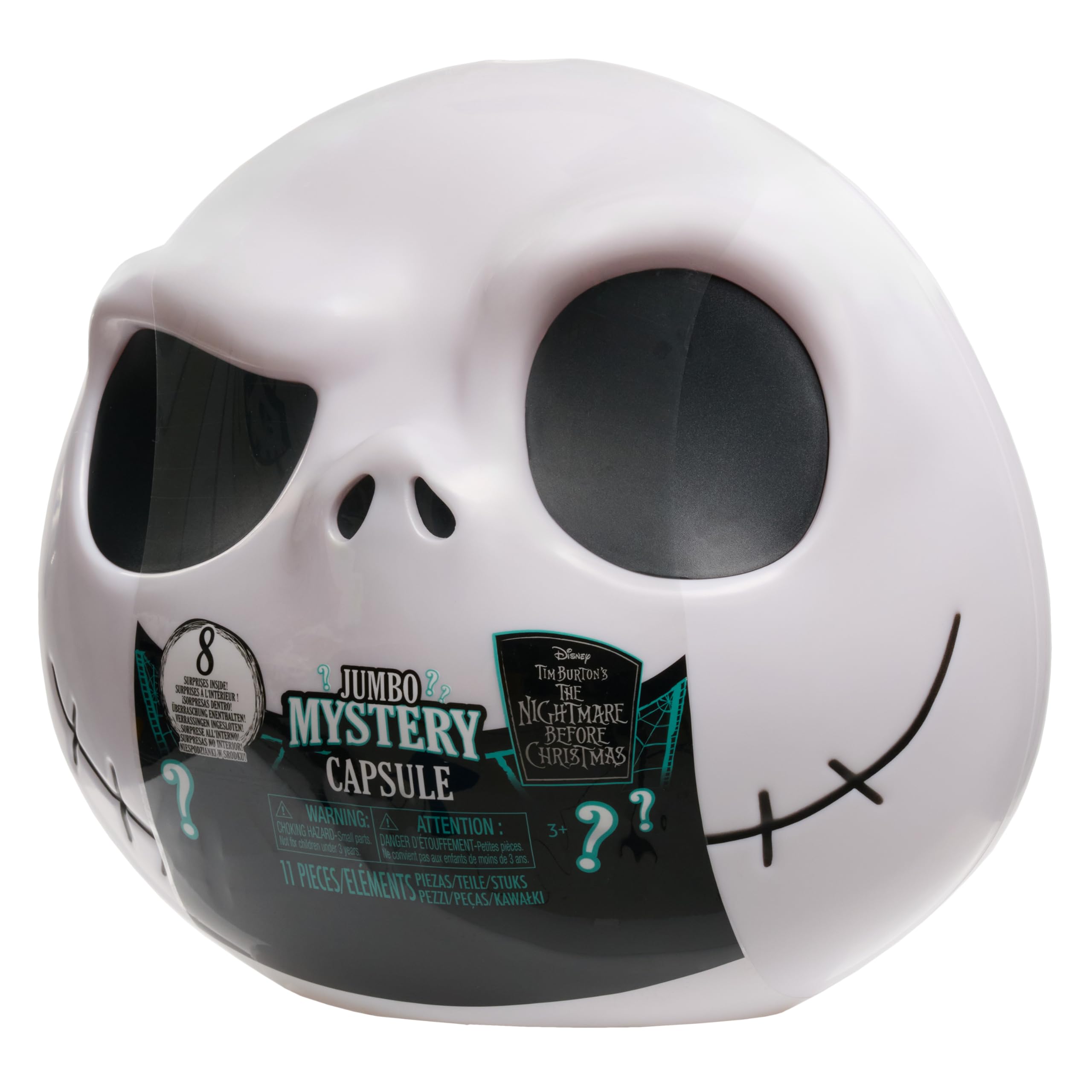 Disney Tim Burton's The Nightmare Before Christmas Jumbo Mystery Capsule - 8 Frightfully Fun Surprises, Ages 3+ 3