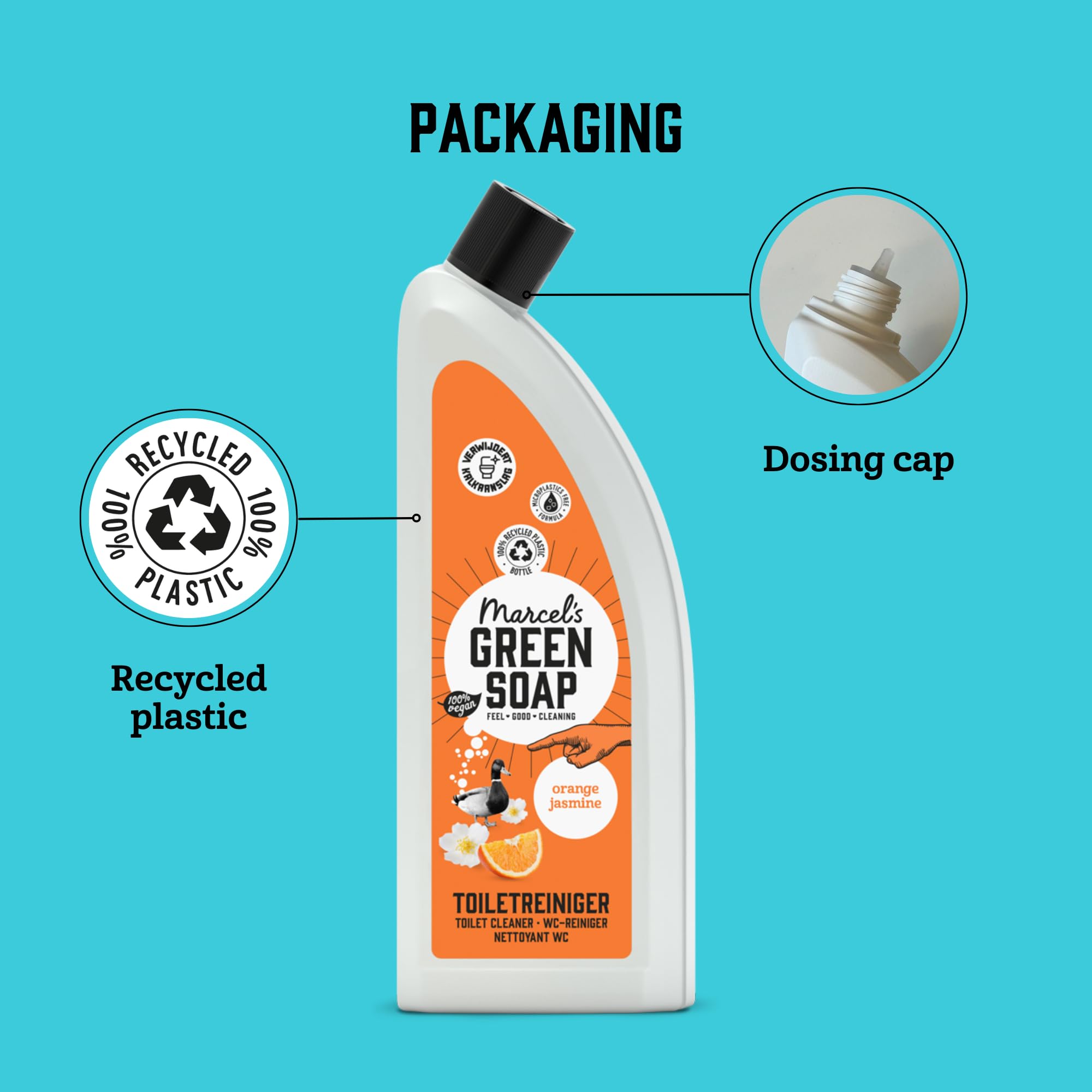 Marcel's Green Soap Toilet Cleaner Orange & Jasmine - Microplastic-free, 750 ml 5