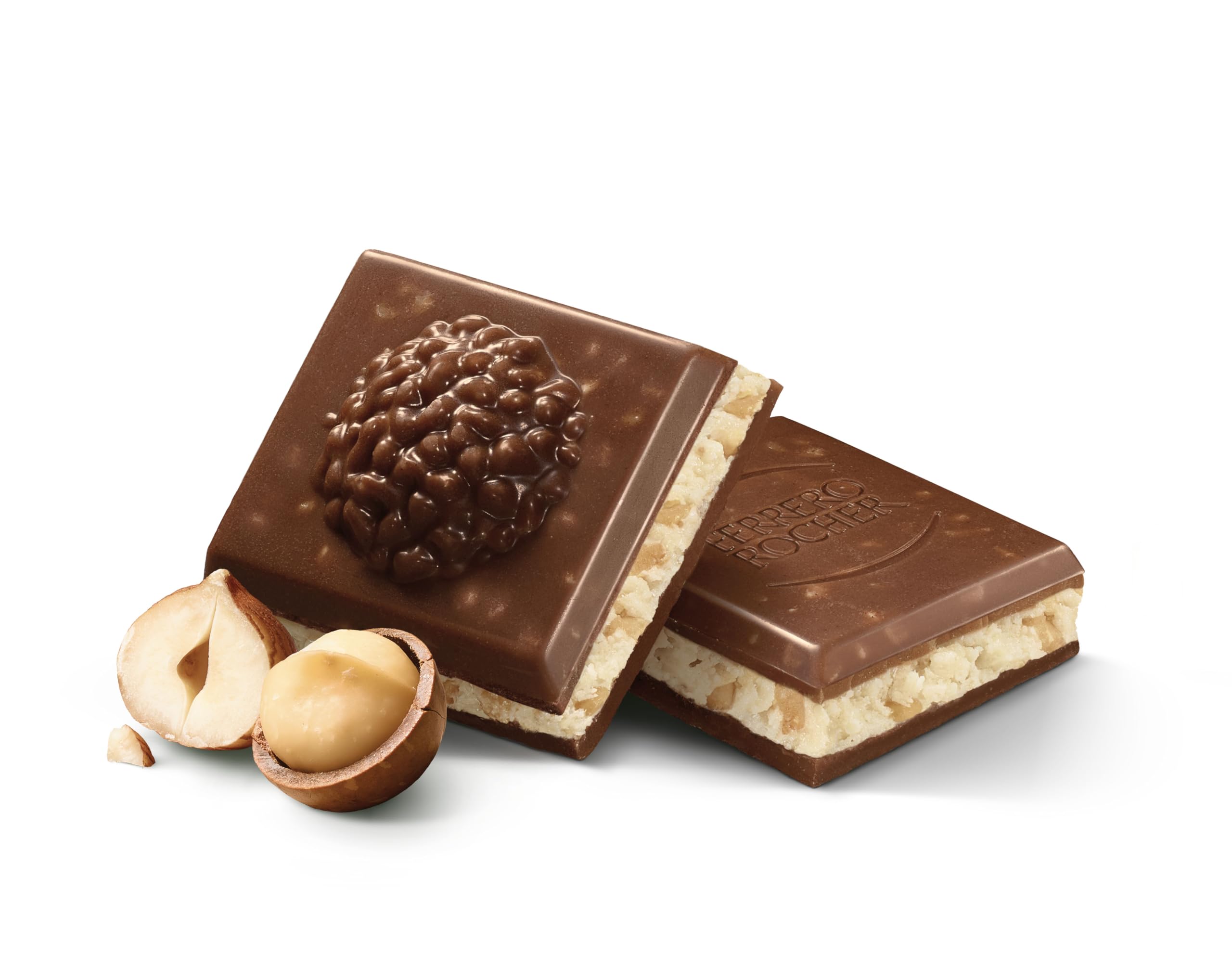 Ferrero Rocher Luxury Milk Chocolate Bar with Hazelnut & Macadamia, 90g 10